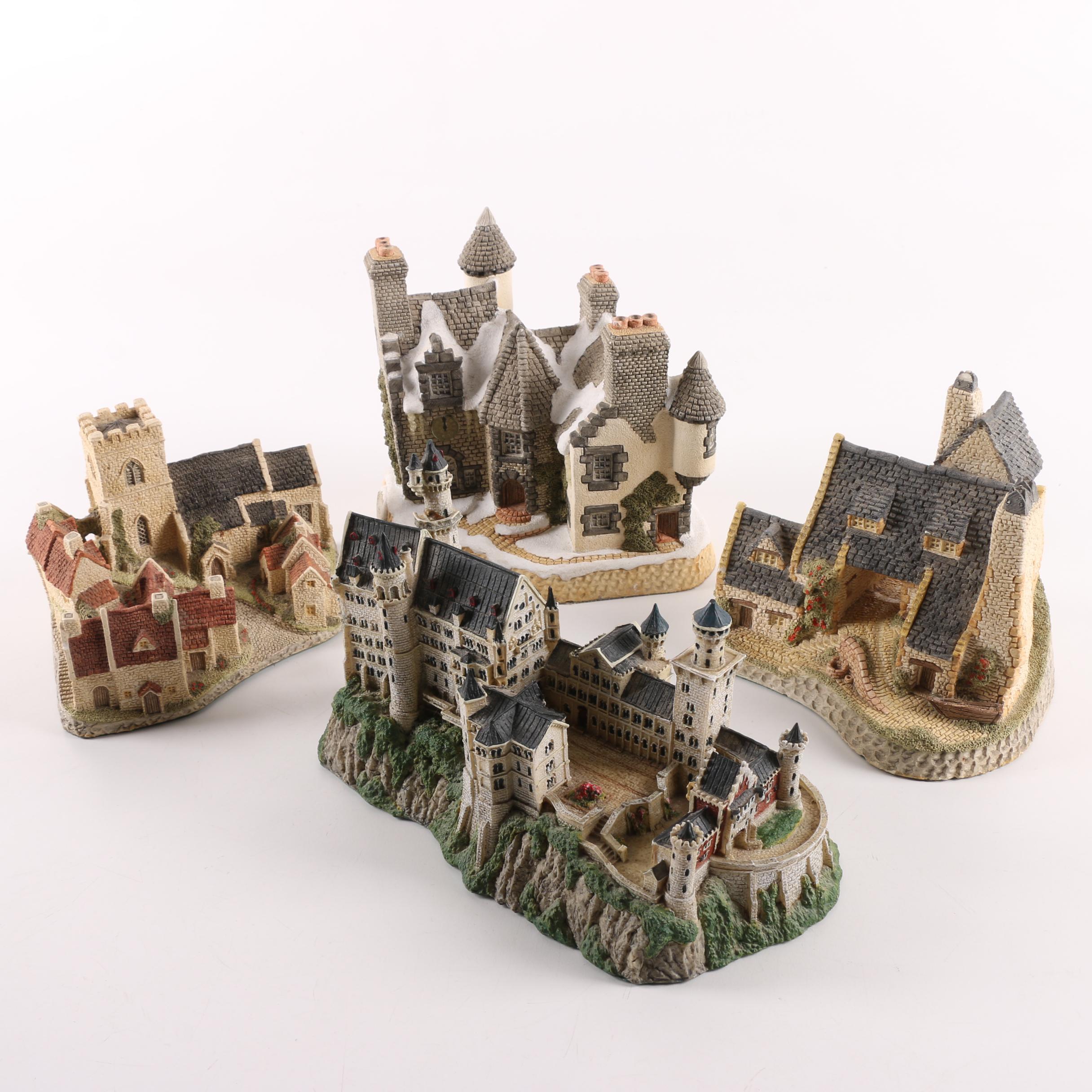 Danbury Mint and David Winter Resin Figurines including "Neuschwanstein Castle"