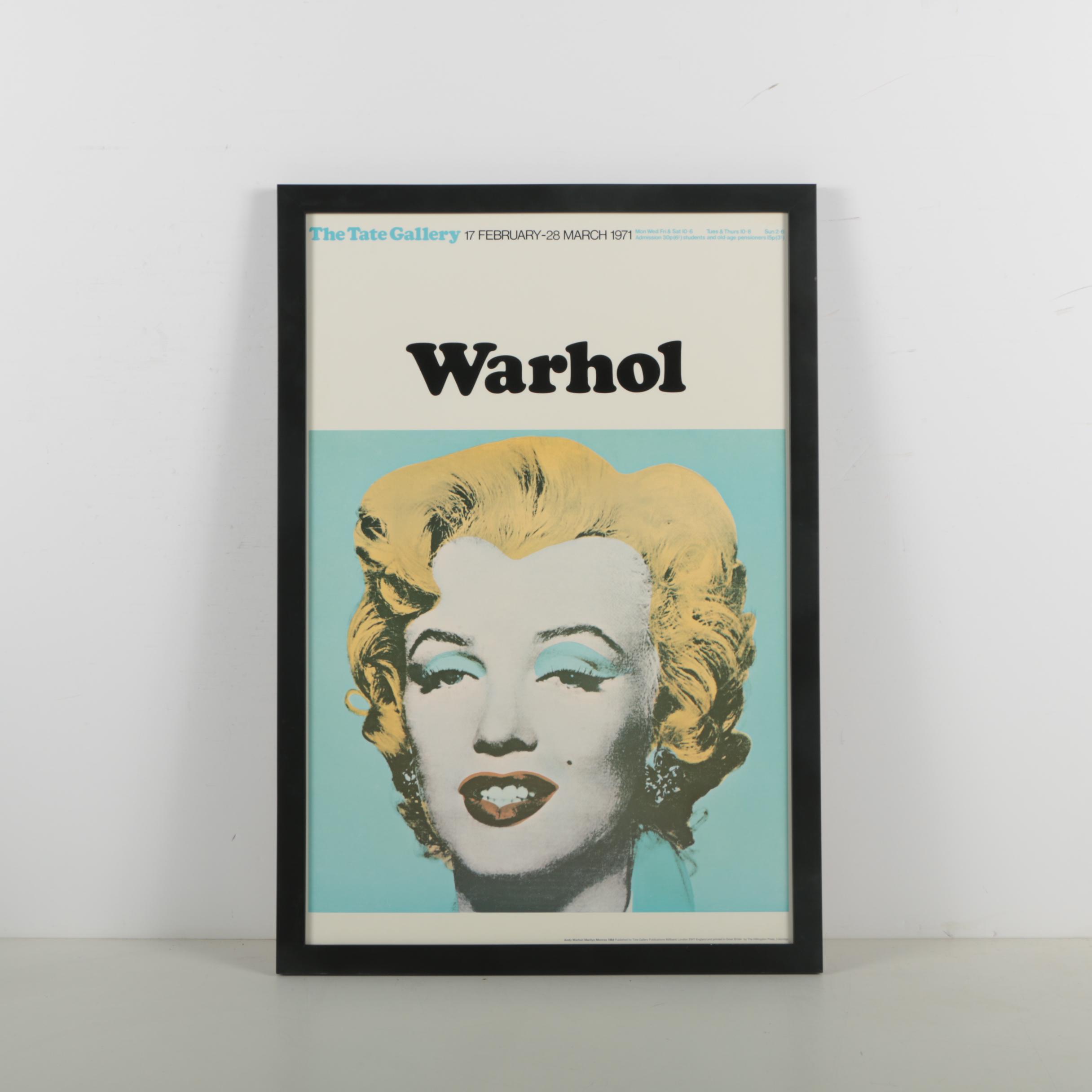 Andy Warhol 1971 Tate Gallery Exhibition Poster
