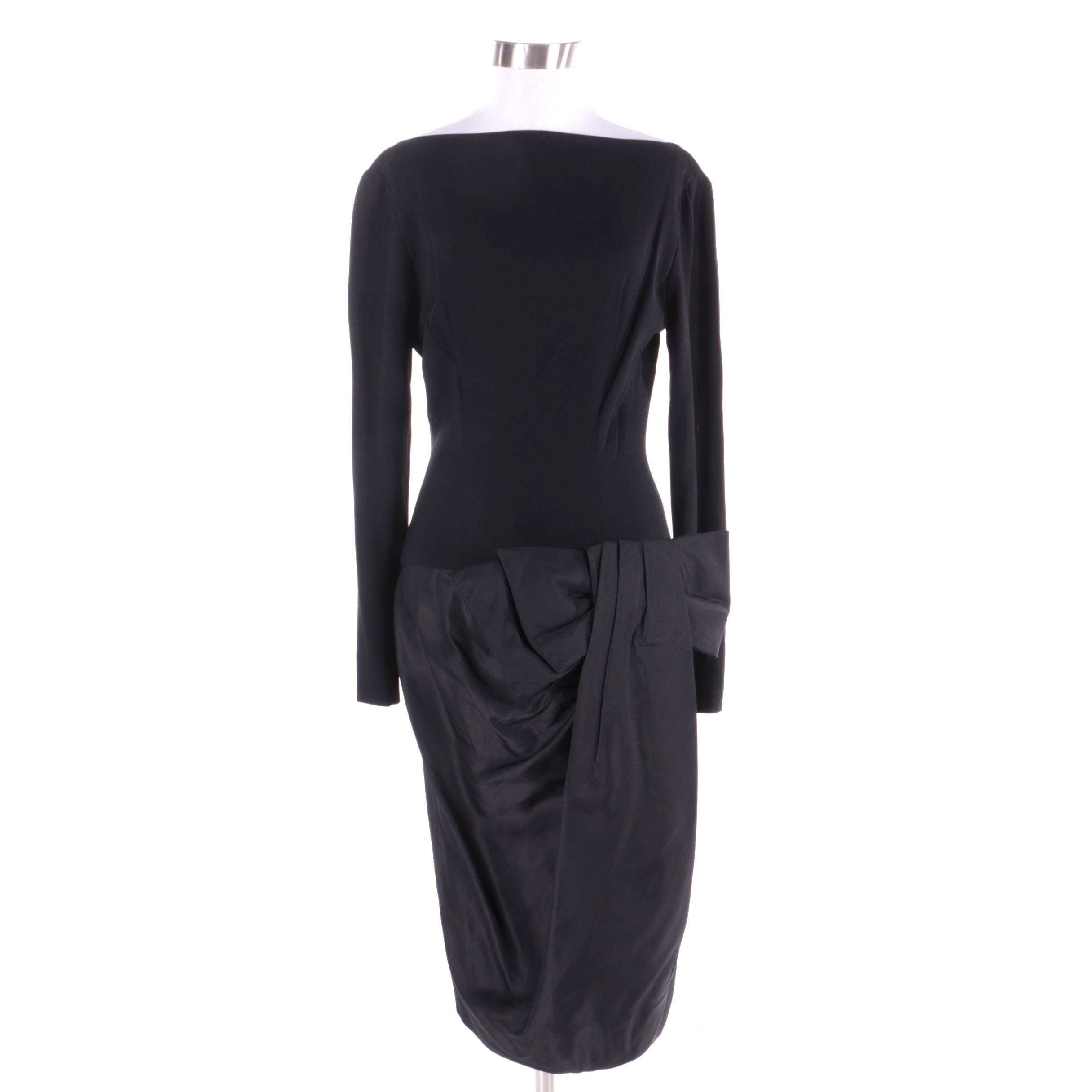 1950s Vintage Sydney North of California Black Cocktail Dress