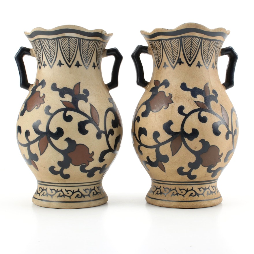 Amphora Style Polychrome Vases