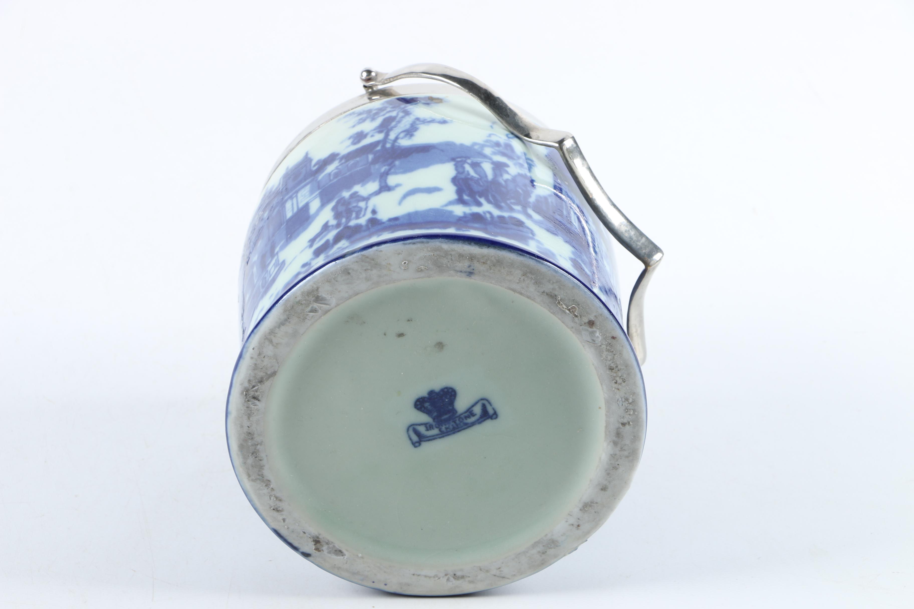 Chinese Porcelain Spill Vase with Biscuit Barrel
