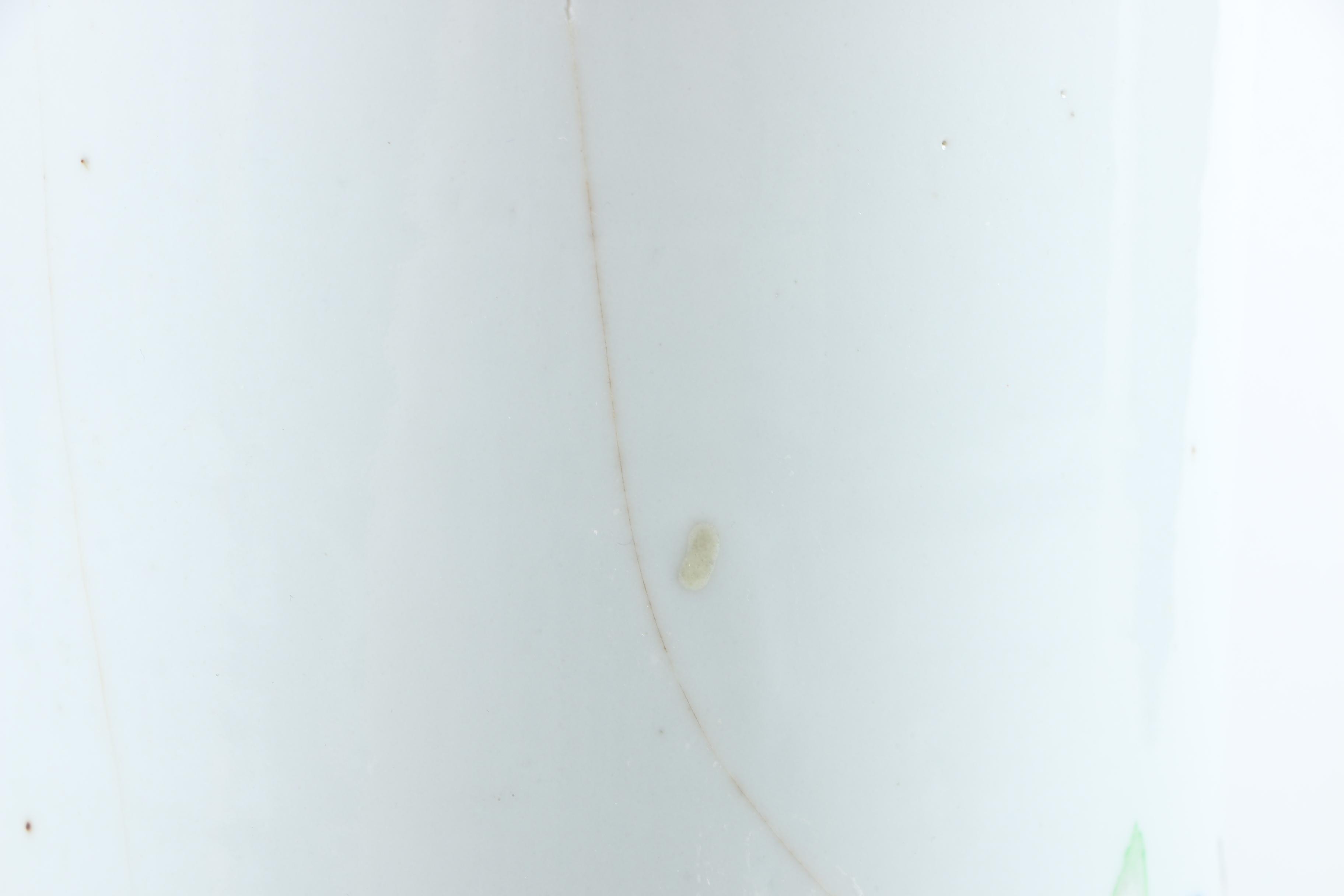 Chinese Porcelain Spill Vase with Biscuit Barrel