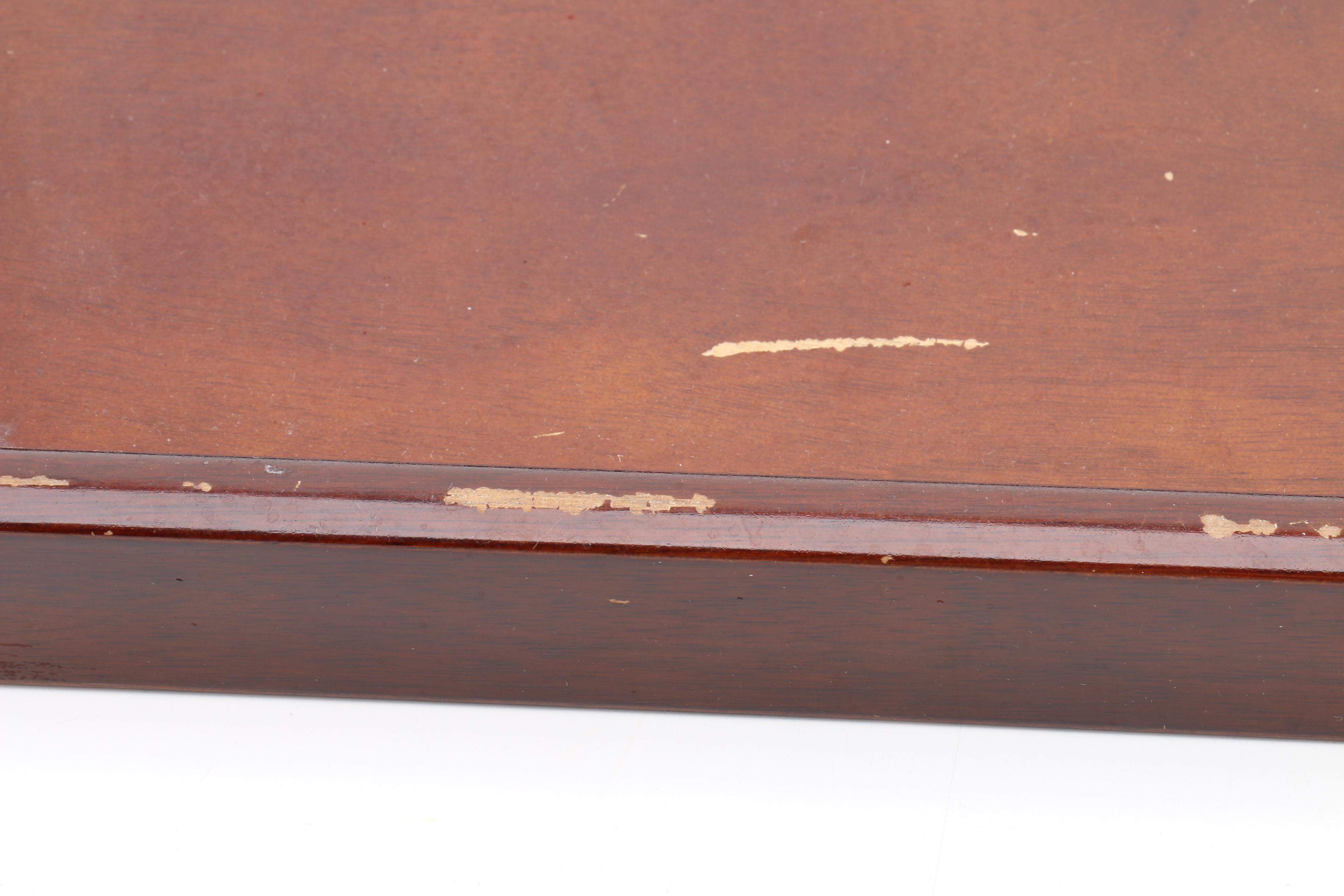 Wood and Brass Serving Tray