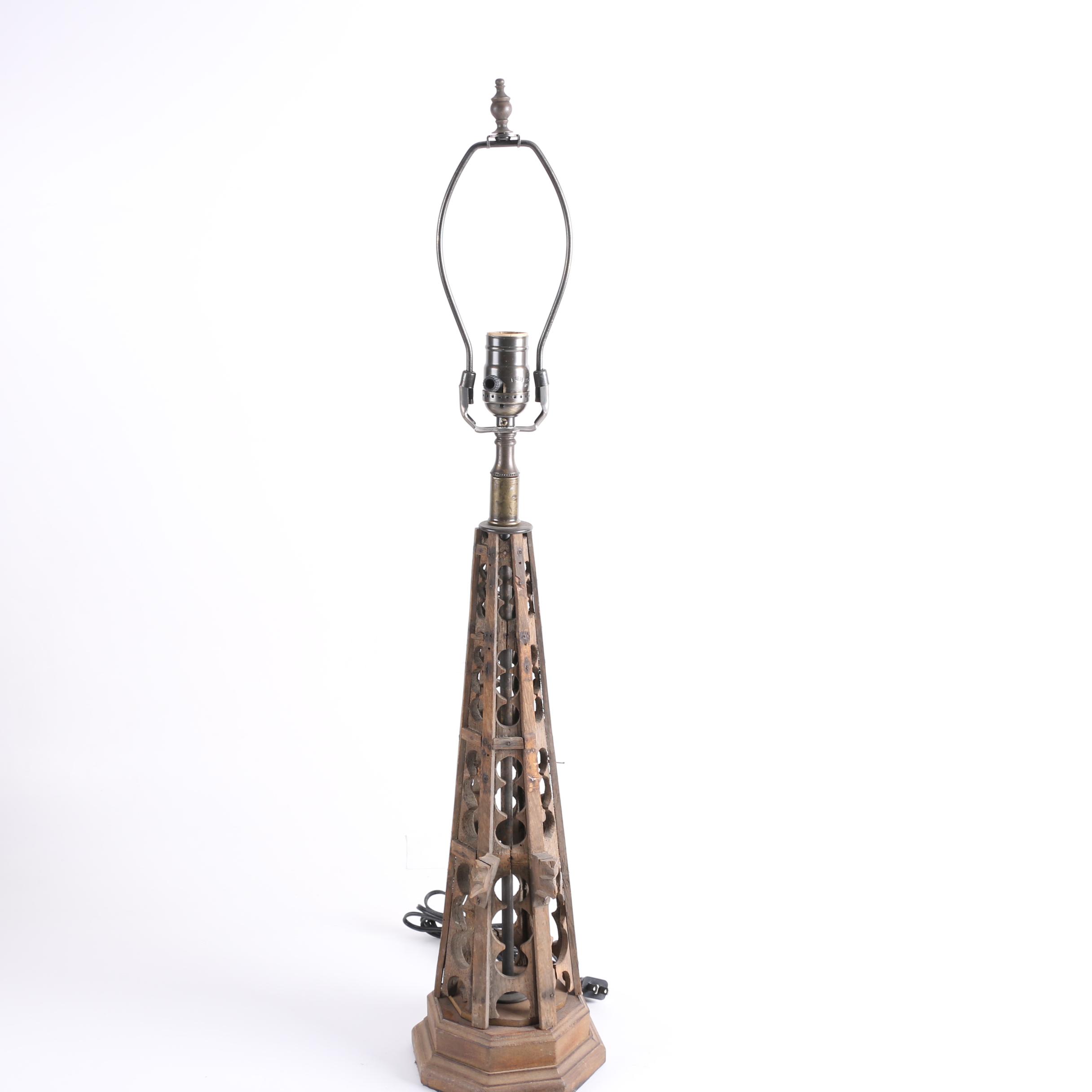 Two Wooden Table Lamps