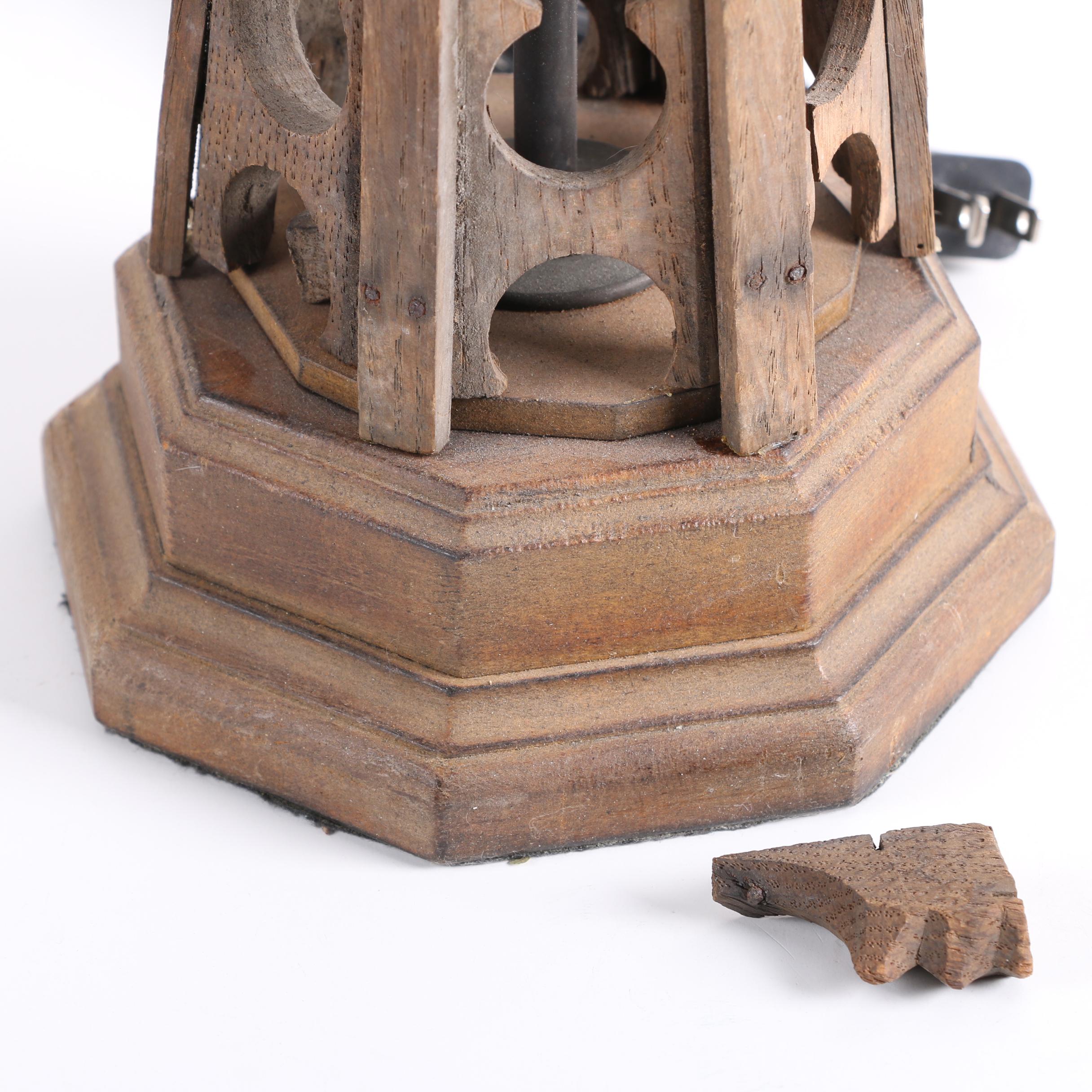 Two Wooden Table Lamps