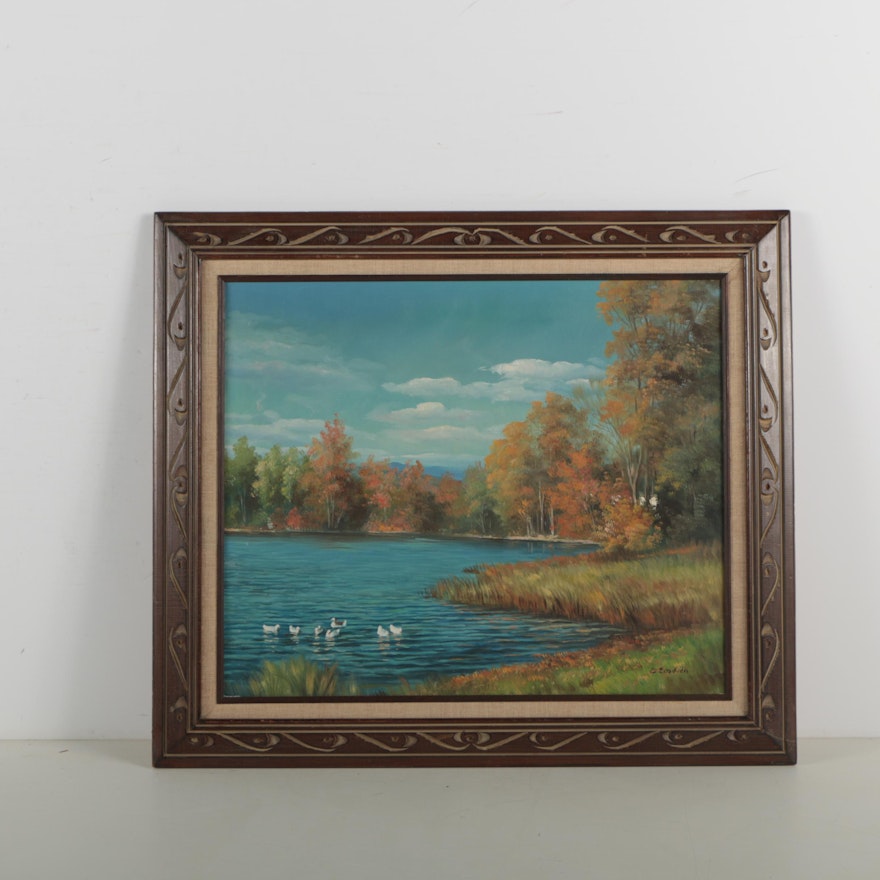 Emanuel Embler Landscape Oil Painting