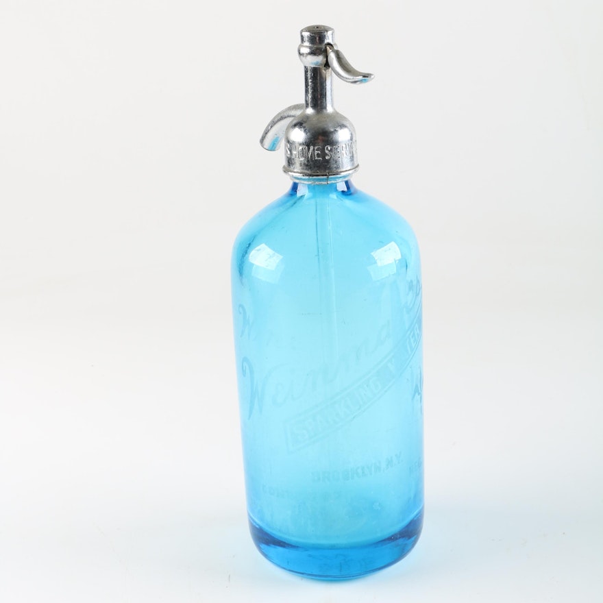 Vintage Blue Seltzer Bottle