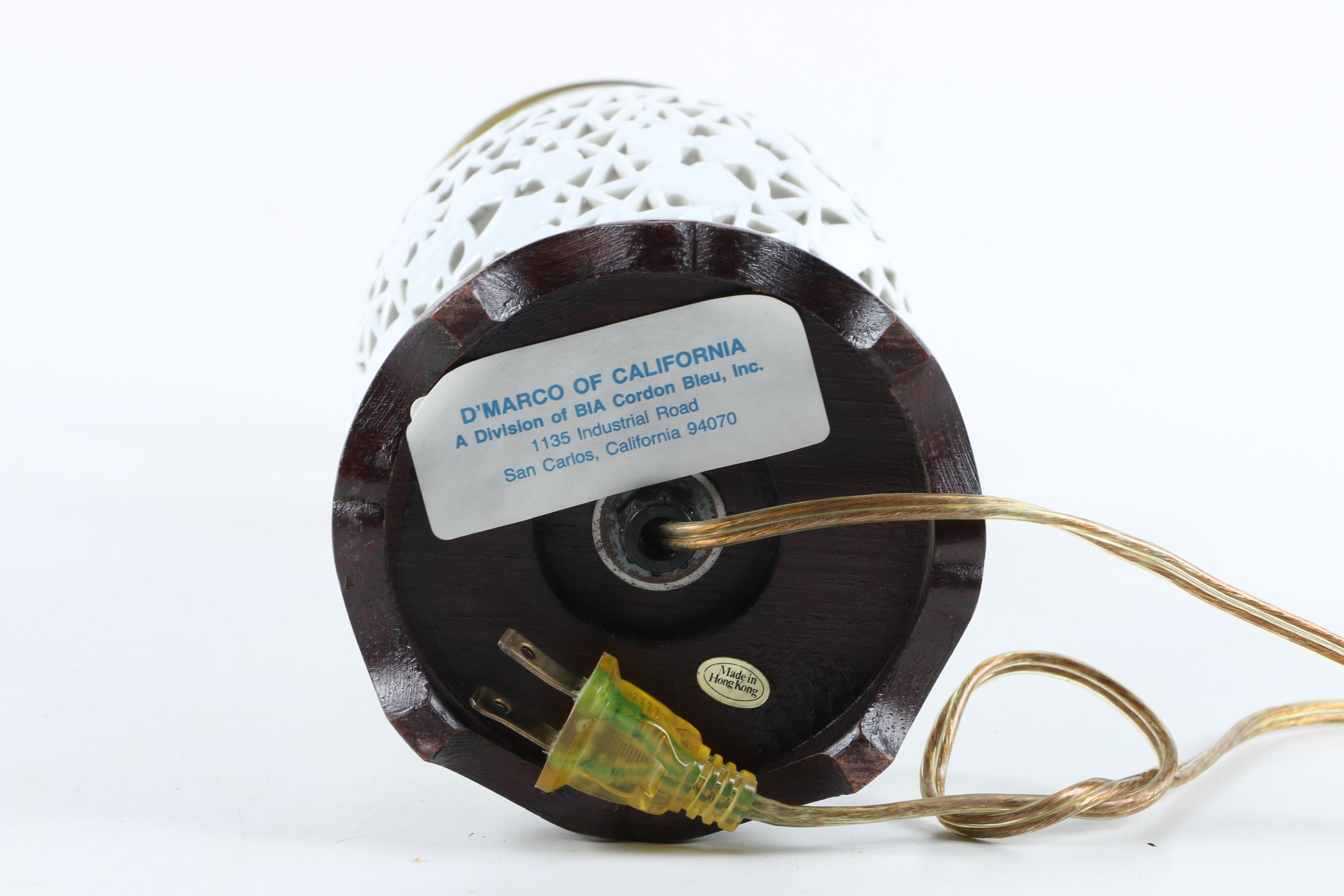 Ceramic Table Lamp by D' Marco of California