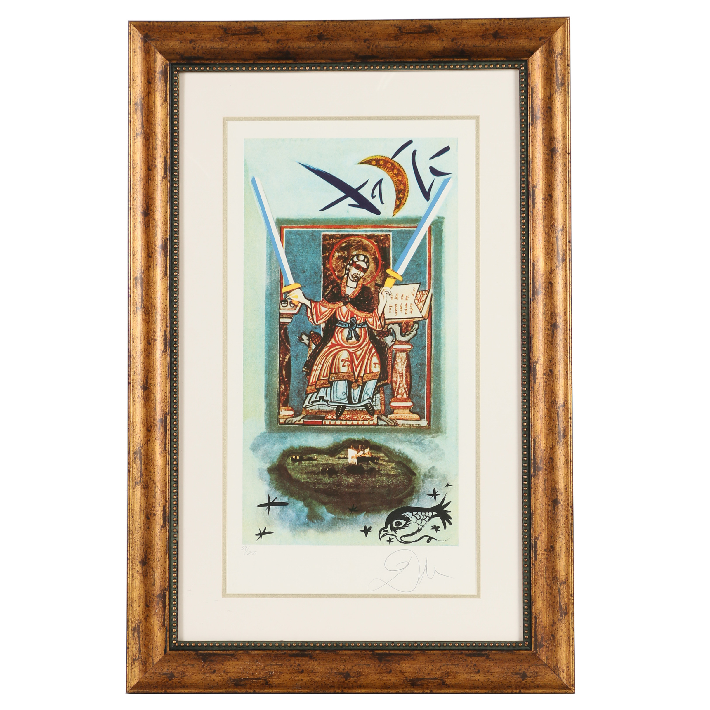 Salvador Dalí Lithograph "Two of Swords"