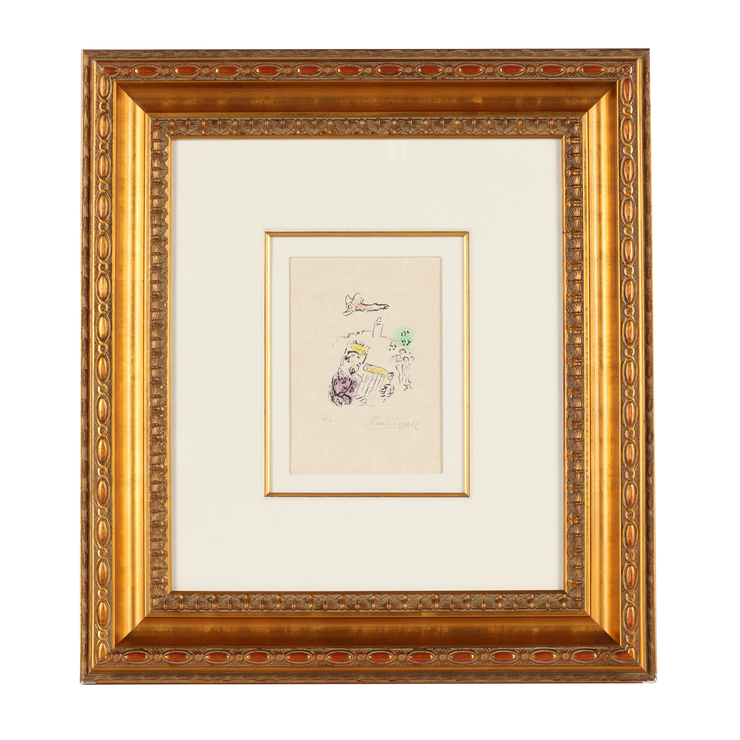 Marc Chagall Lithograph "King David"