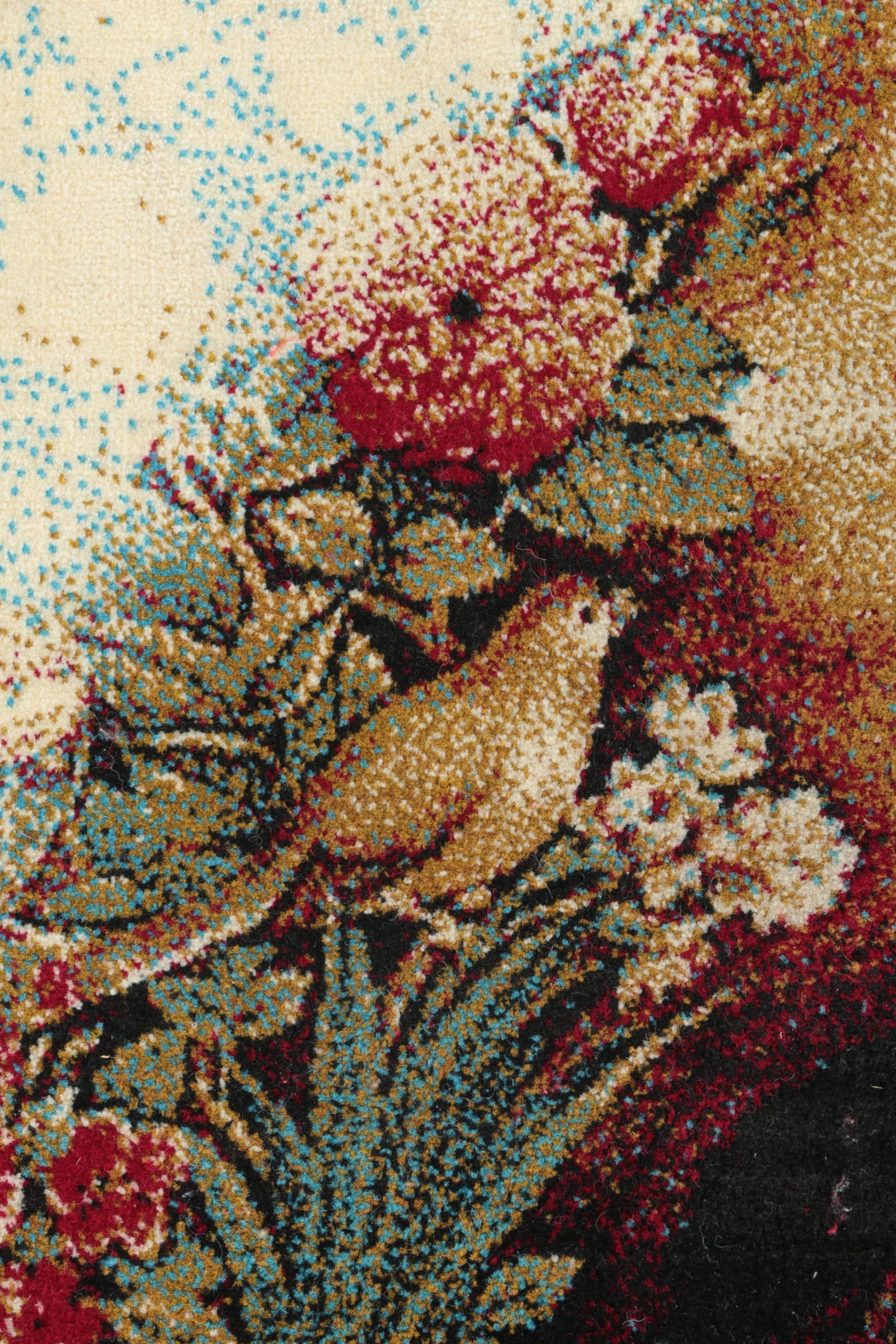 Machine Made Pictorial Accent Rug