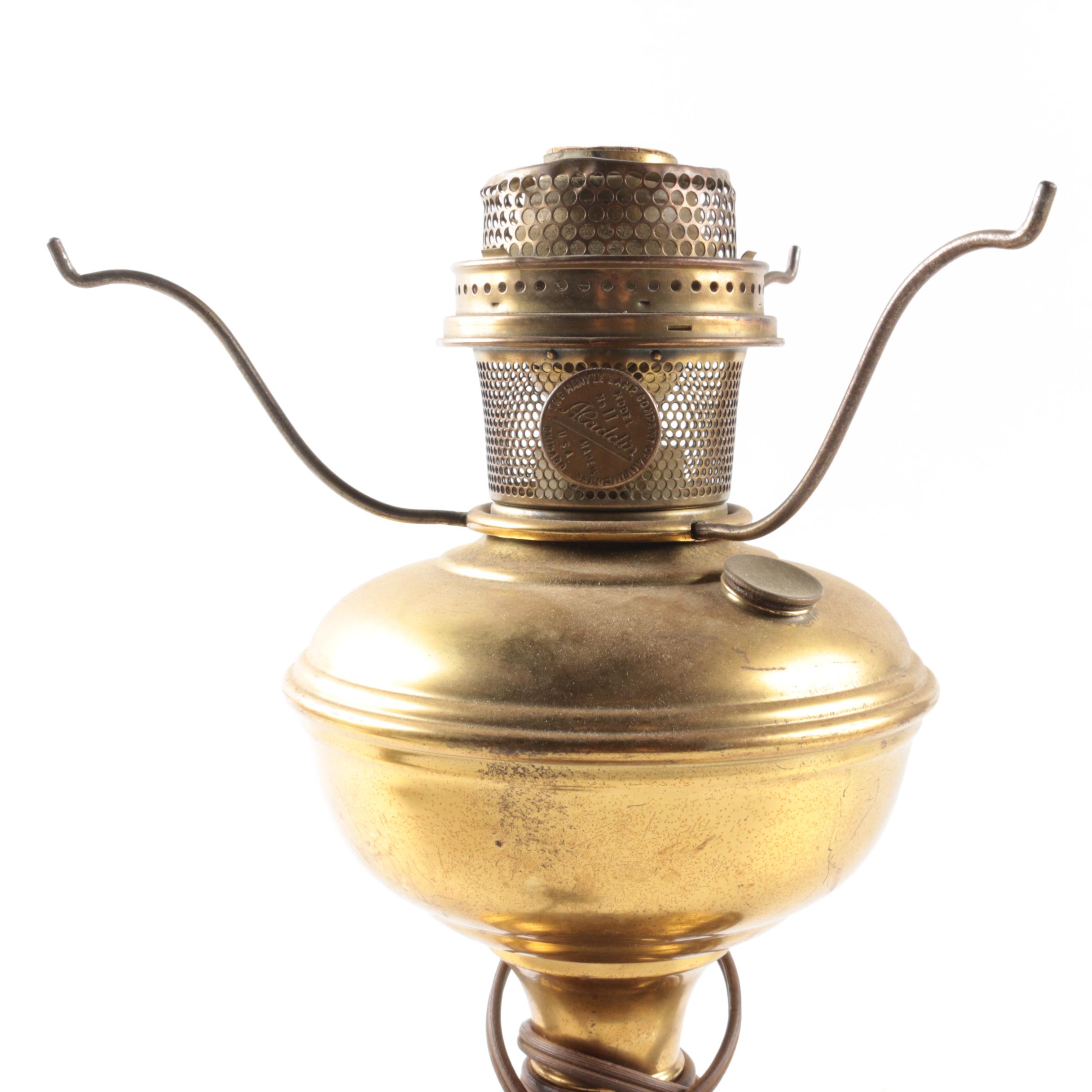 Pair of Aladdin Electrified Oil Lamps