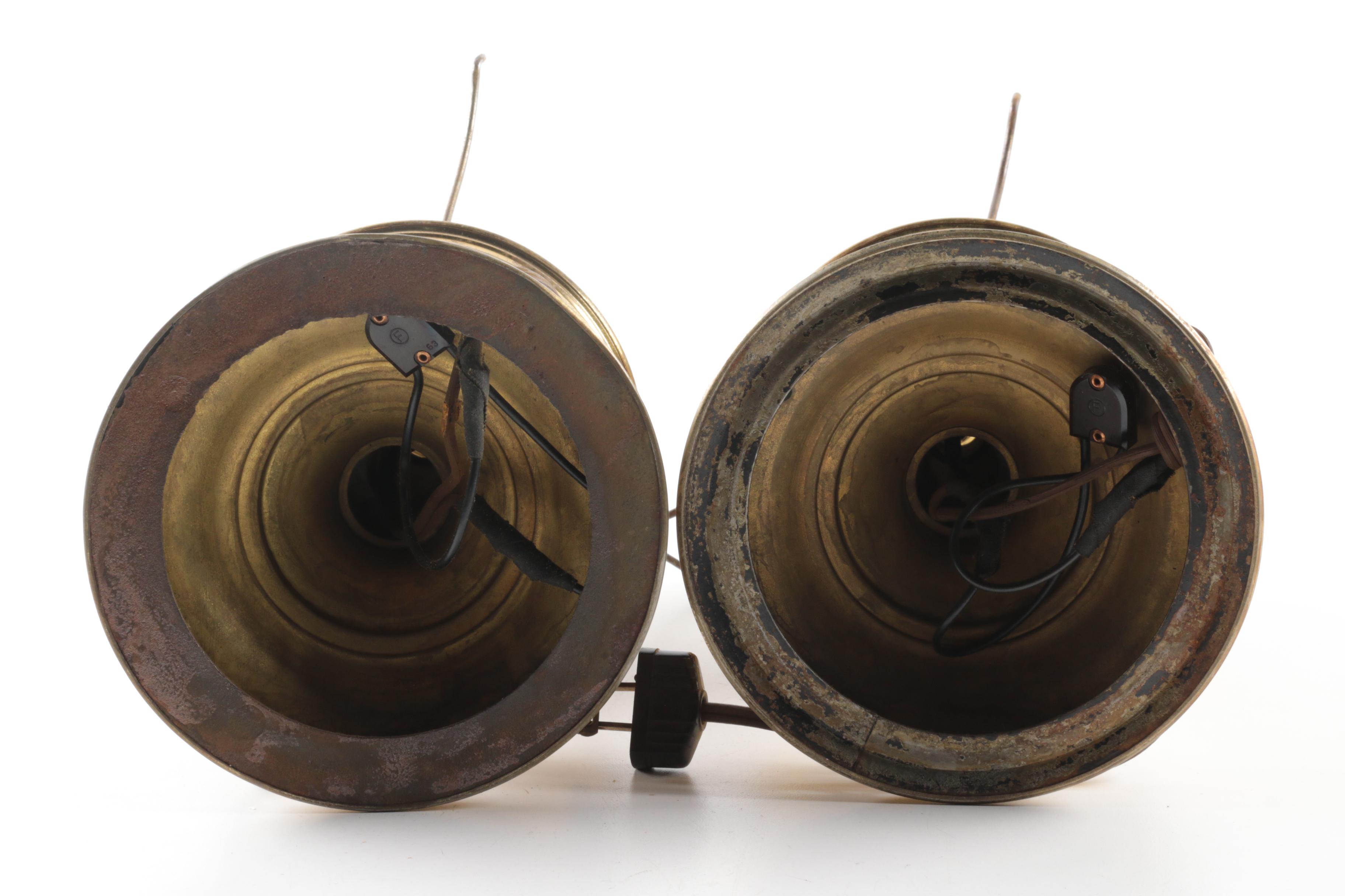 Pair of Aladdin Electrified Oil Lamps