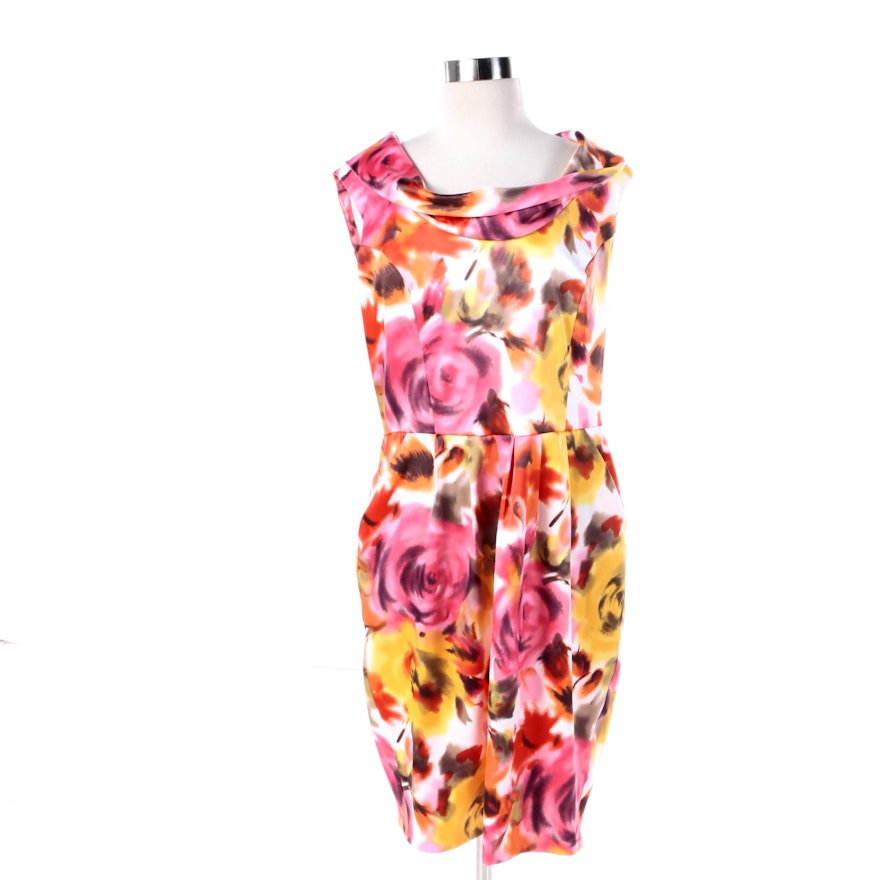 AGB Floral Print Sleeveless Dress