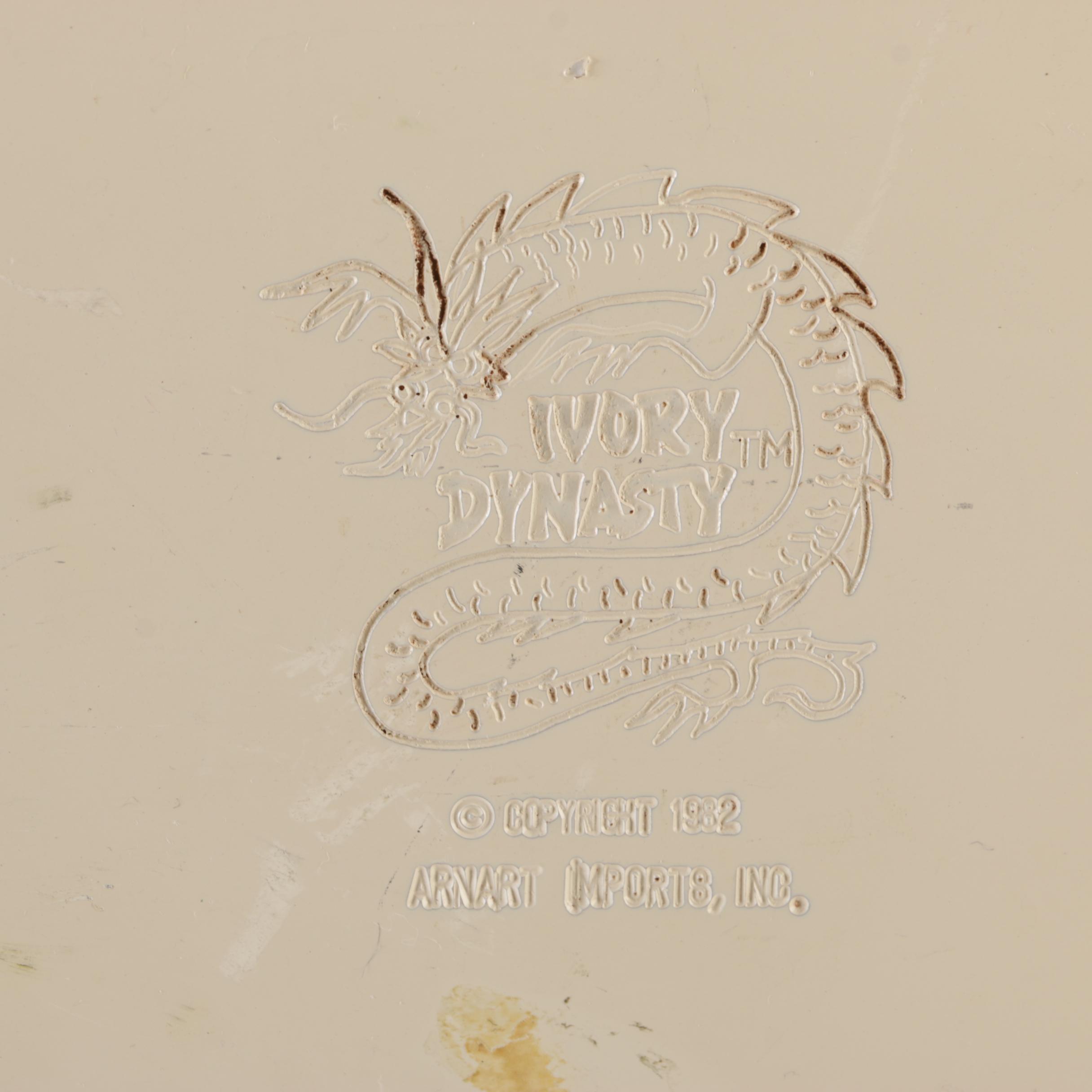 Arnart Imports "Ivory Dynasty" Resin Tray, Circa 1982