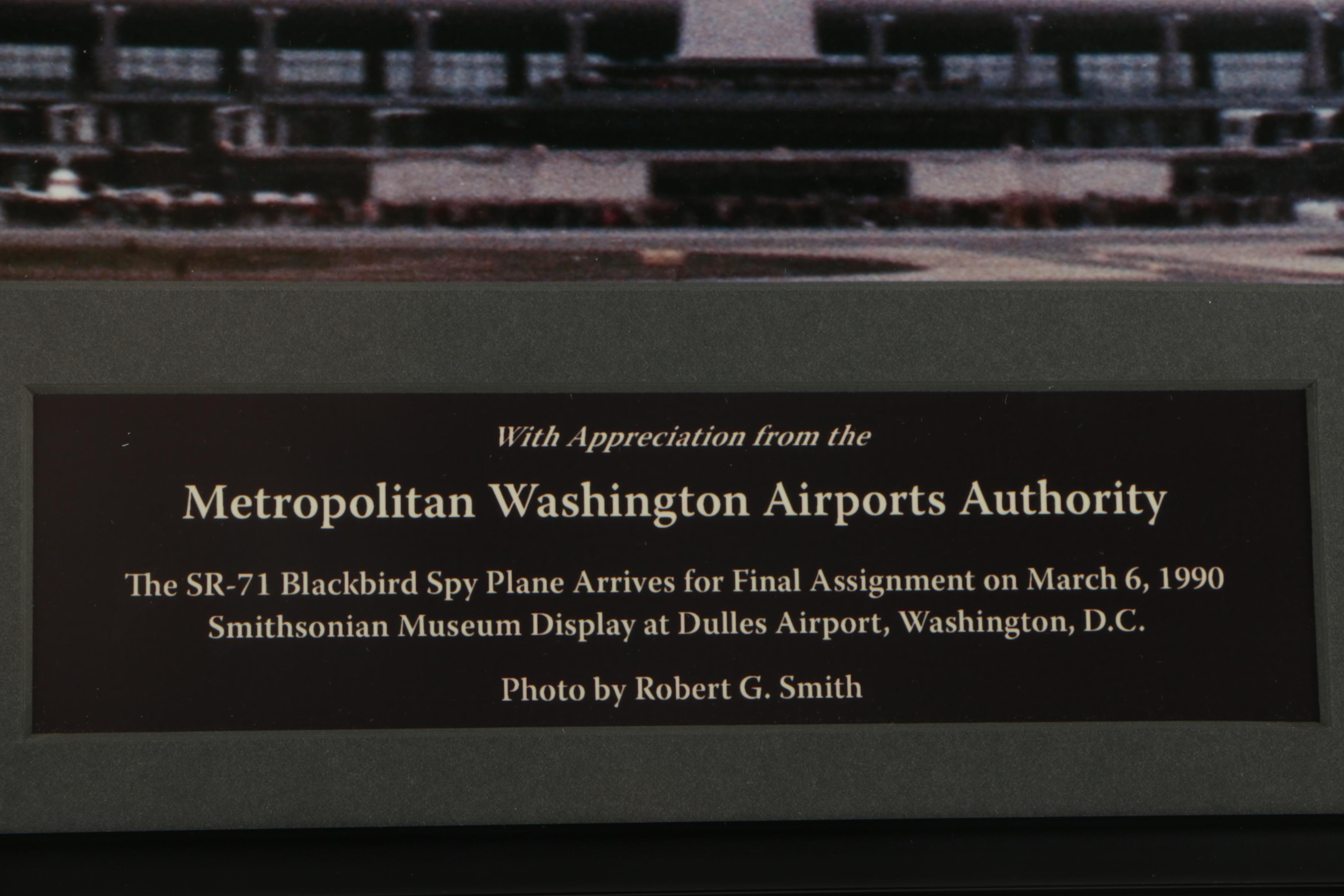 Robert G. Smith Photograph of SR-71 Black Bird Spy Plane