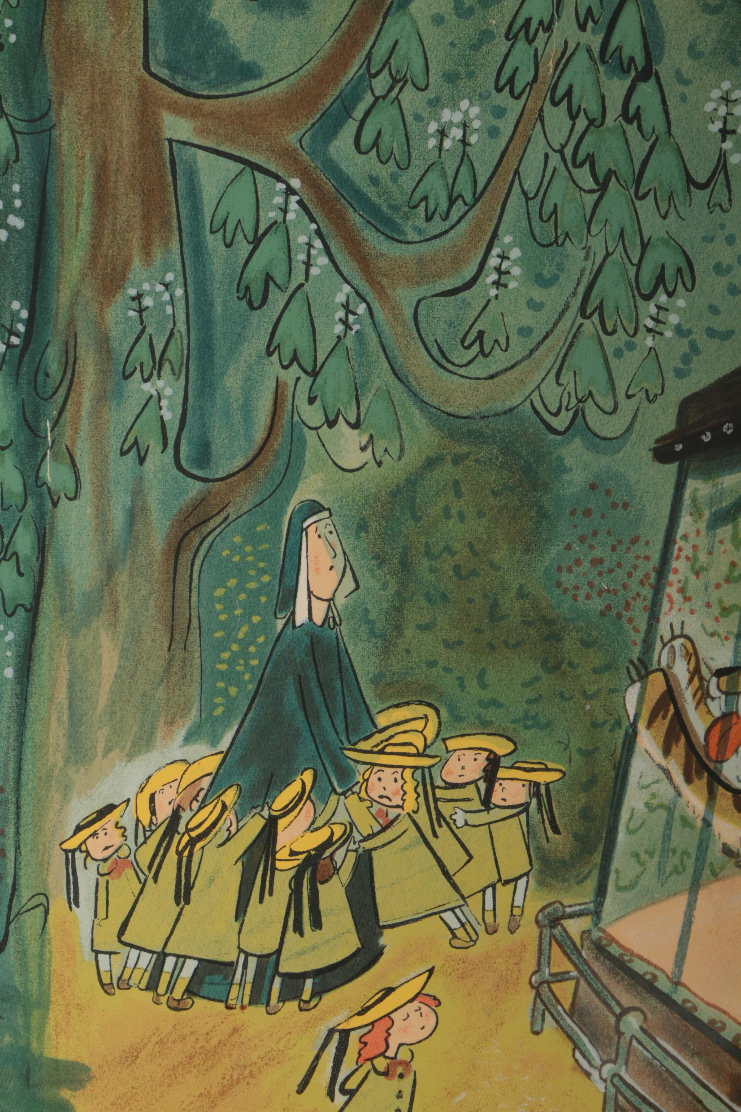 Serigraph After Ludwig Bemelmans' Illustration of Madeline and the Tiger