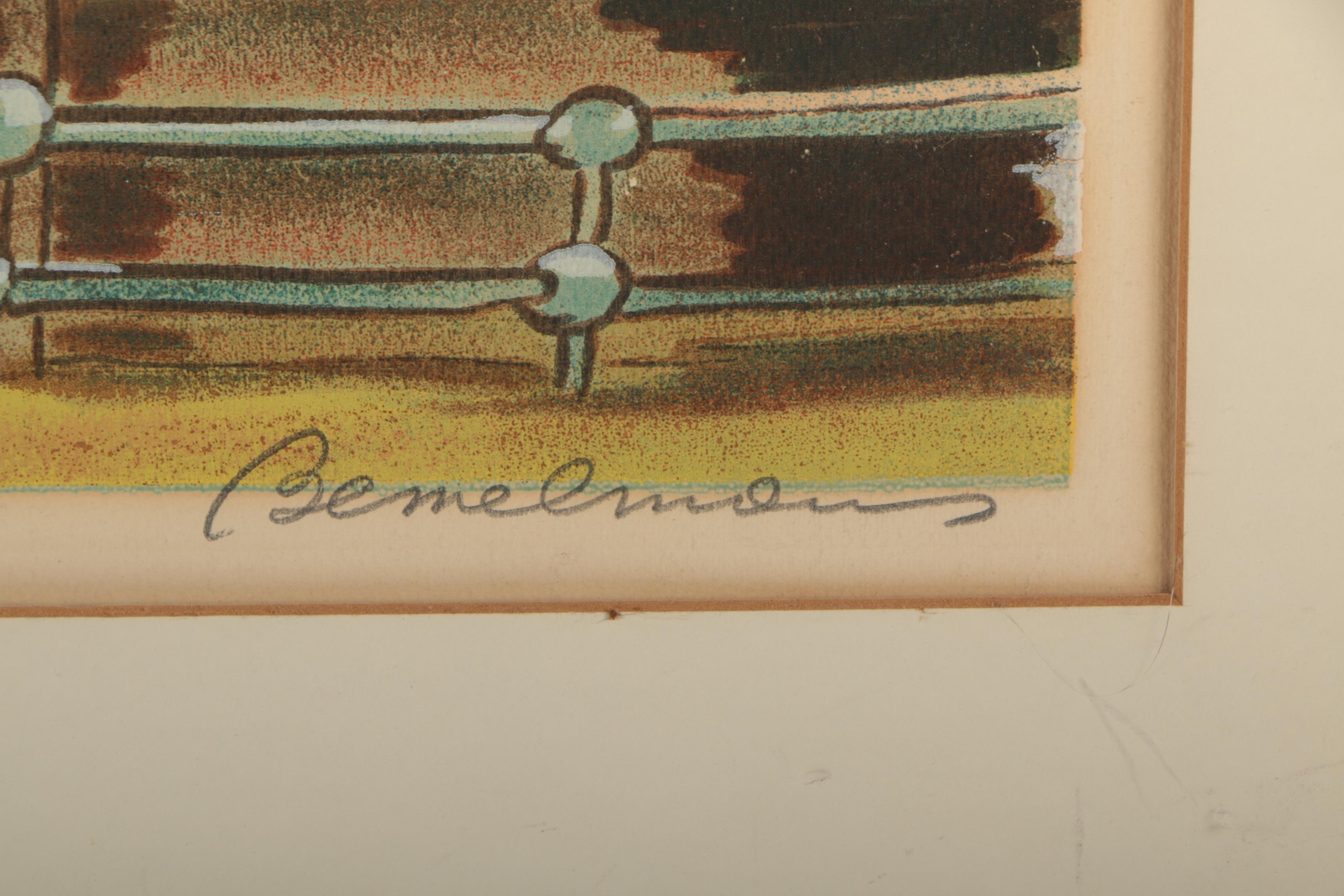 Serigraph After Ludwig Bemelmans' Illustration of Madeline and the Tiger