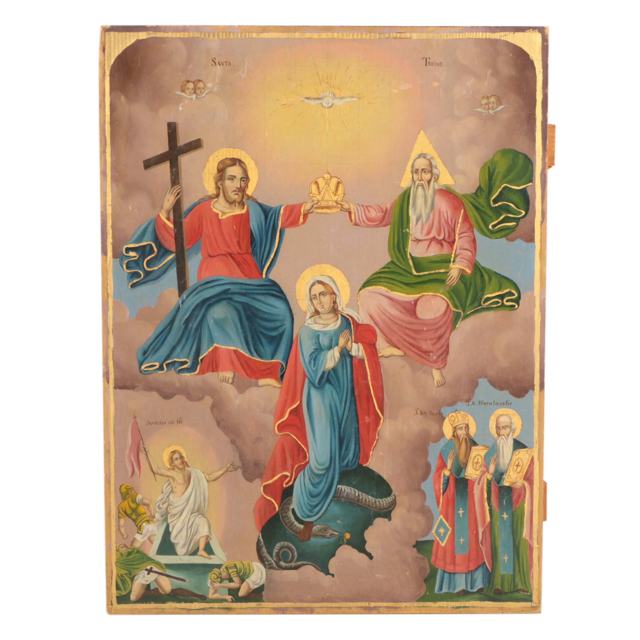 Oil Painting of Holy Figures