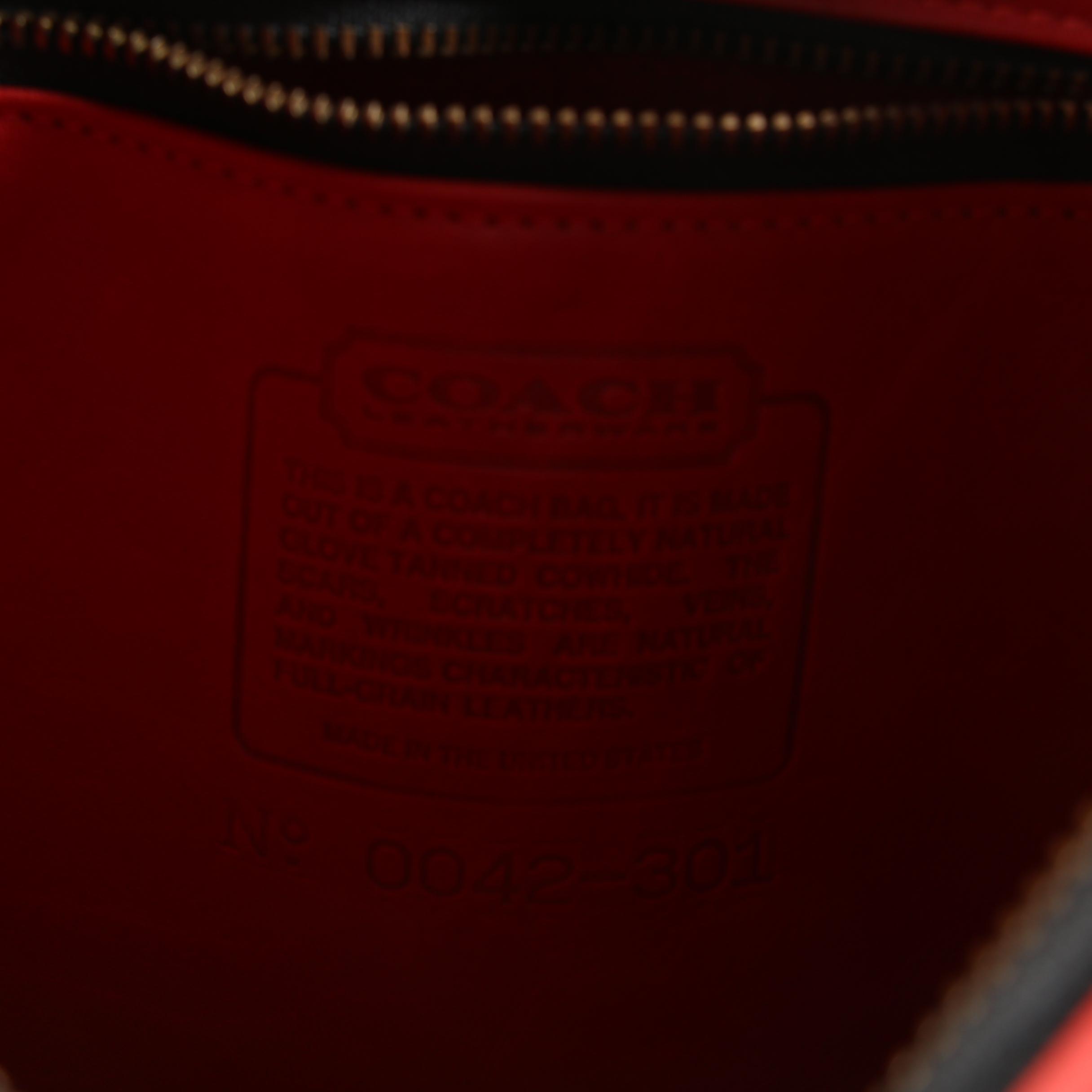 Circa 1985 Coach Red Leather Hobo Bag