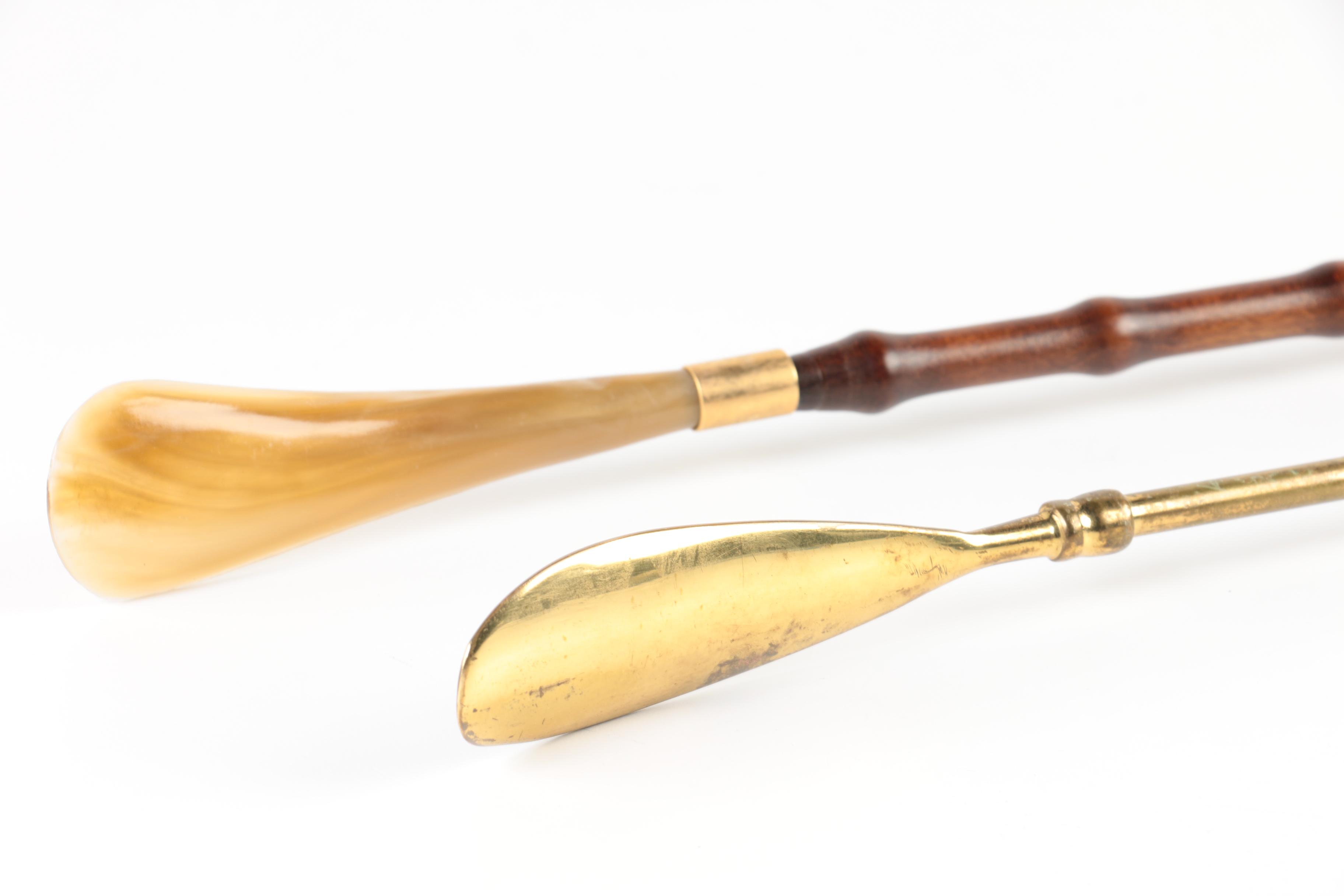 Sterling, Brass, and Wood Shoehorn Collection
