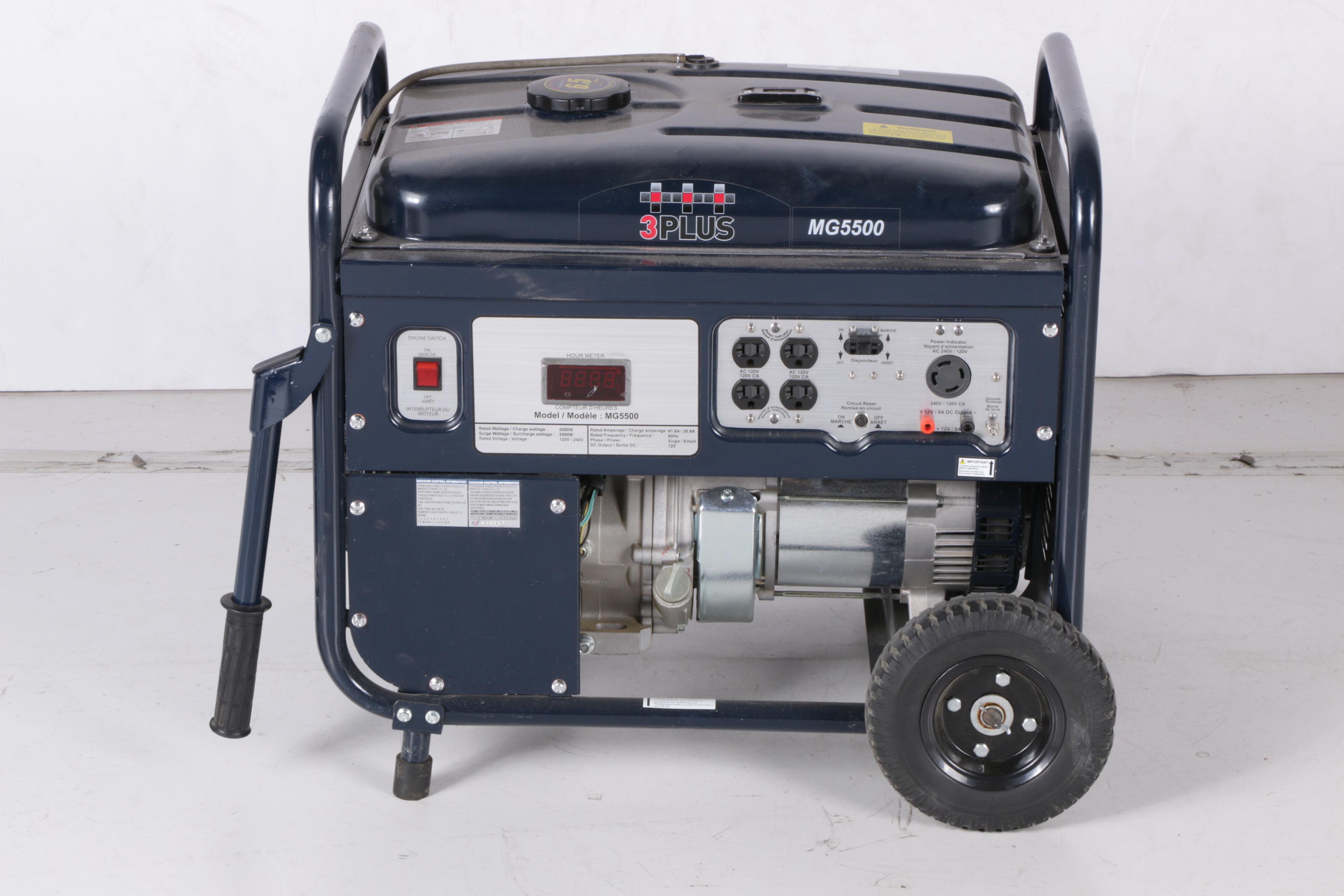 3+Pro Gas Powered 5500-Watt Electric Generator