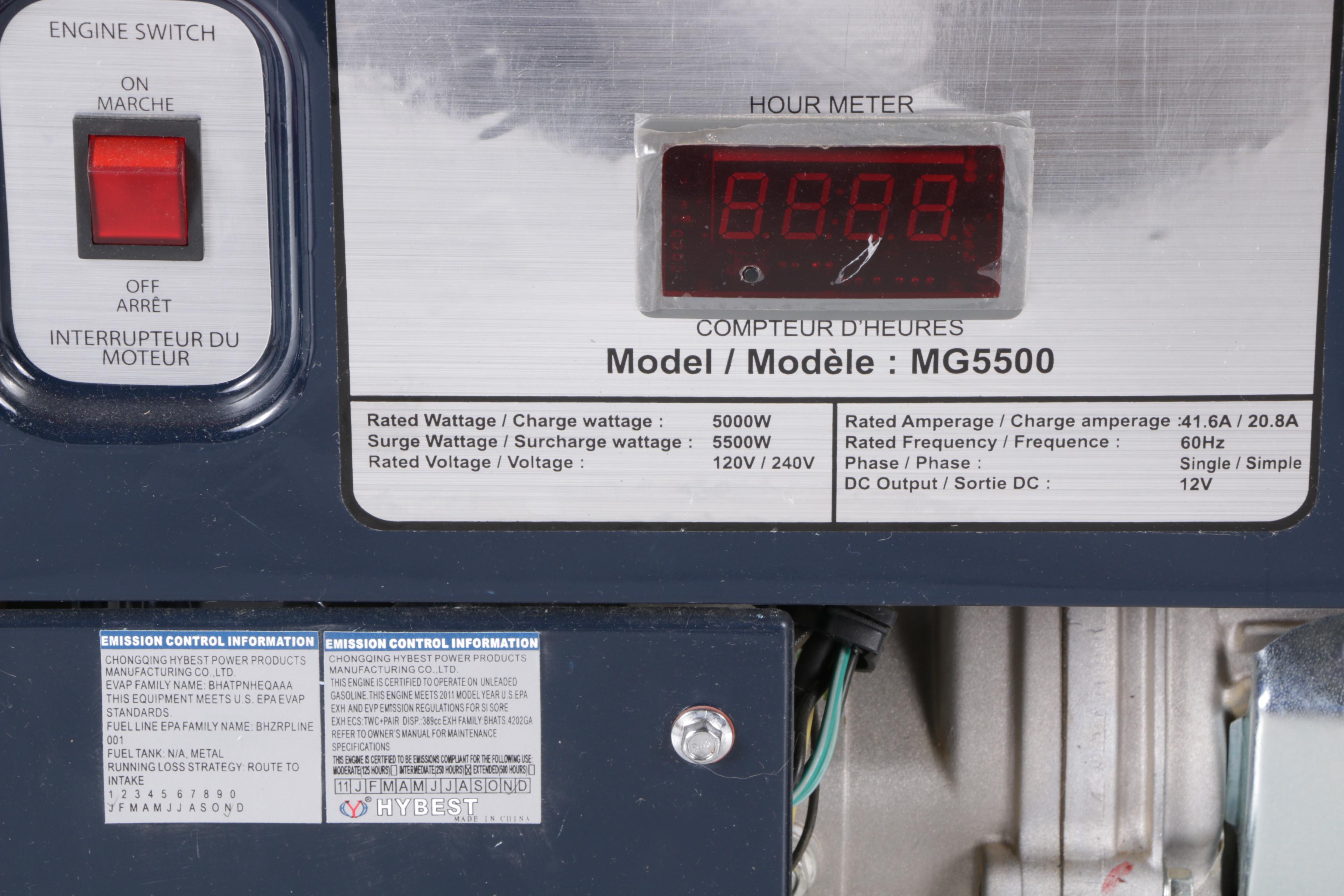 3+Pro Gas Powered 5500-Watt Electric Generator