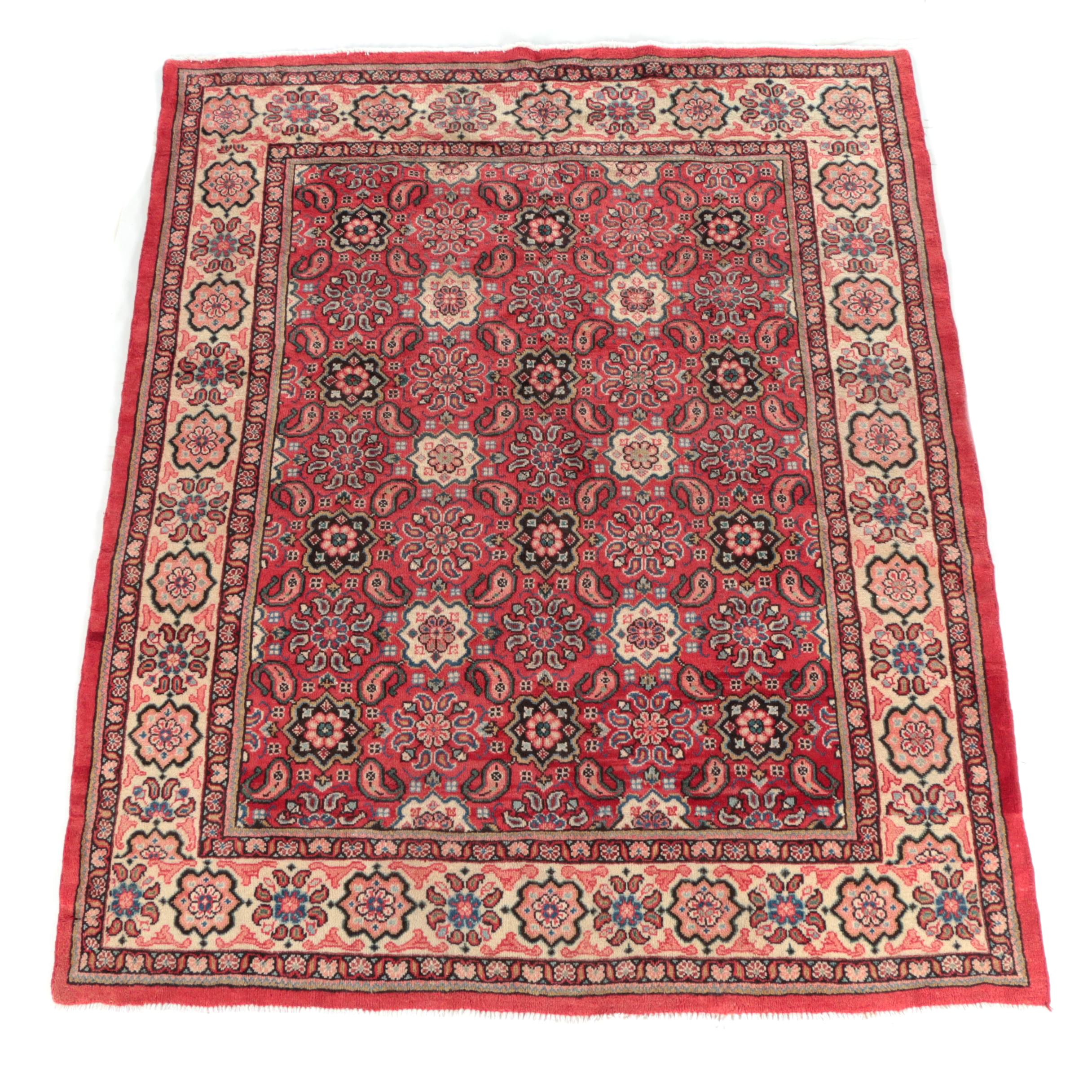 Hand-Knotted Persian Tabriz Area Rug