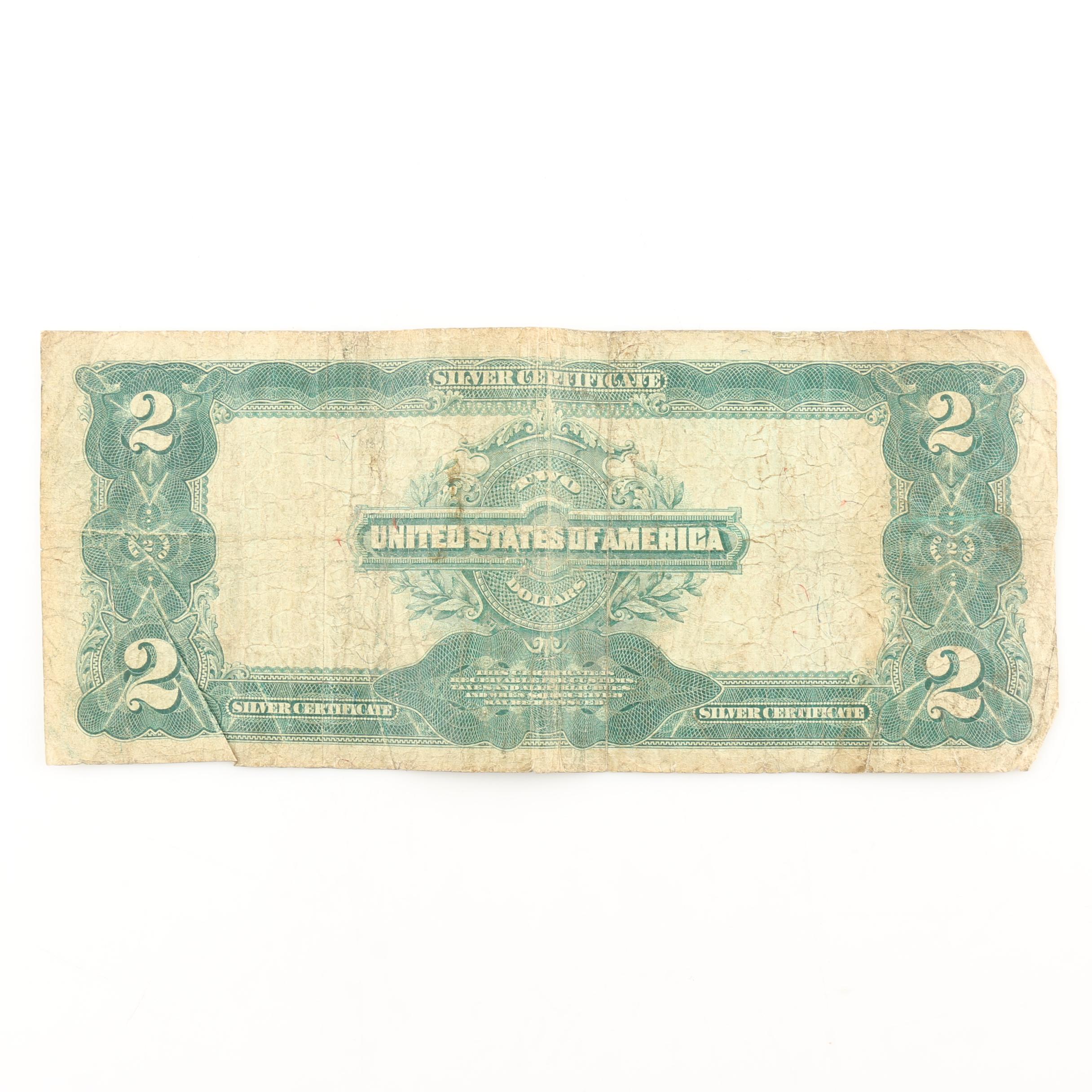 Large Format Series of 1899 $2 Silver Certificate