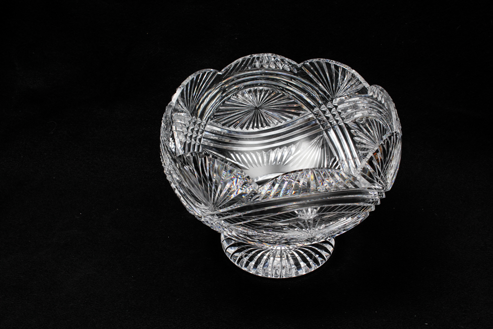 Waterford Crystal "Master Cutter" Collection Artisan Signed Punch Bowl