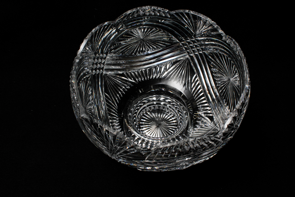 Waterford Crystal "Master Cutter" Collection Artisan Signed Punch Bowl