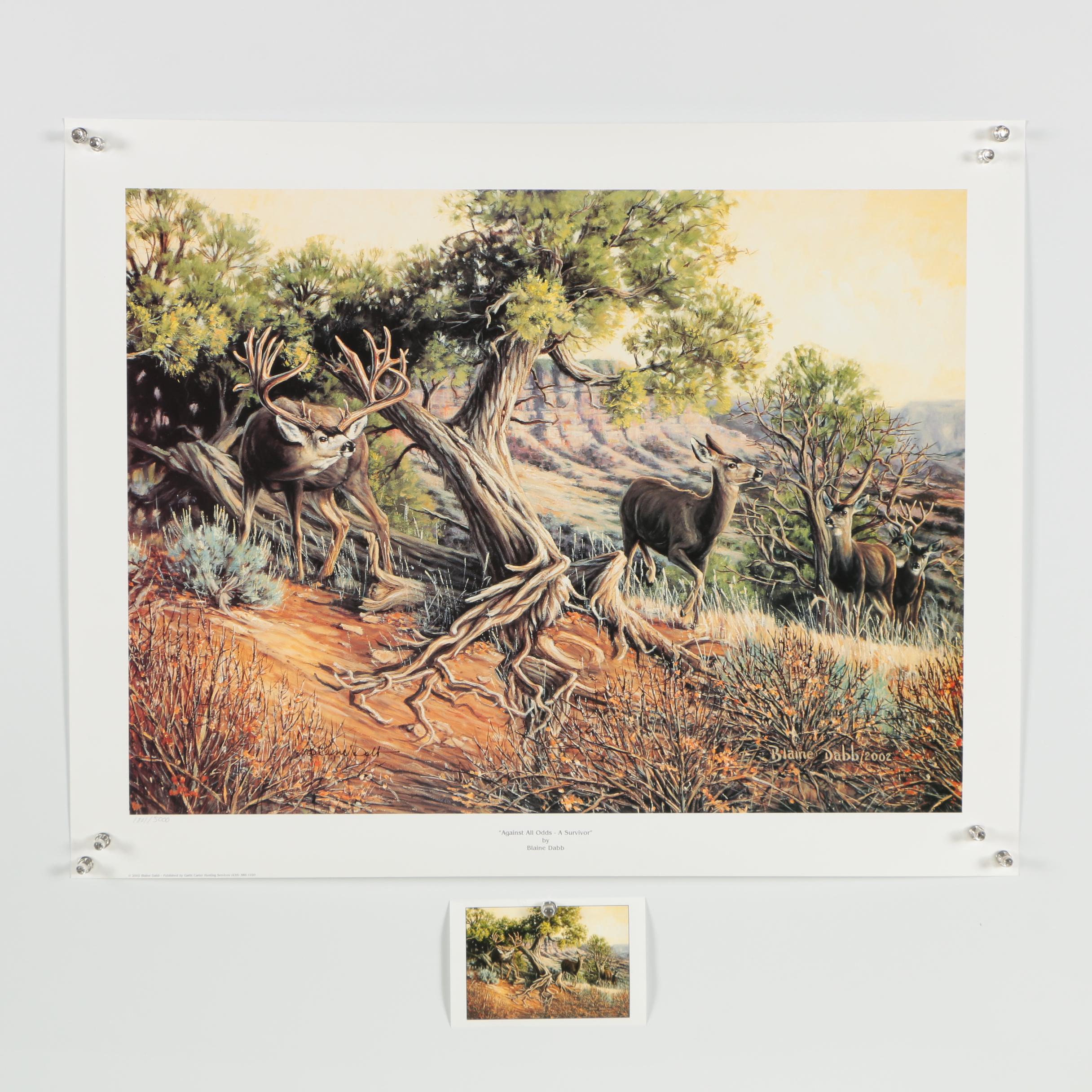 Blaine Dabb Limited Edition Offset Lithograph "Against All Odds - A Survivor"