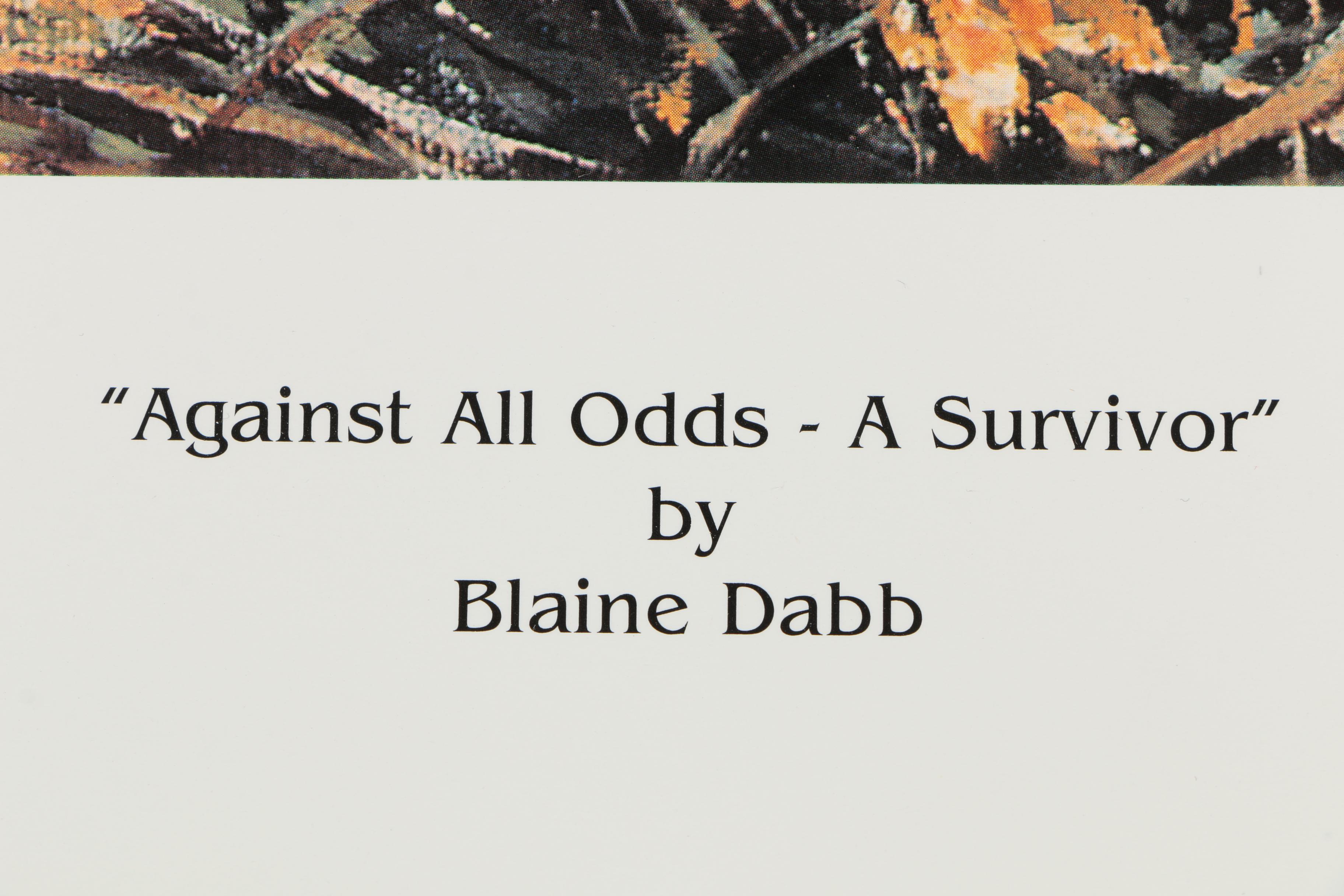 Blaine Dabb Limited Edition Offset Lithograph "Against All Odds - A Survivor"