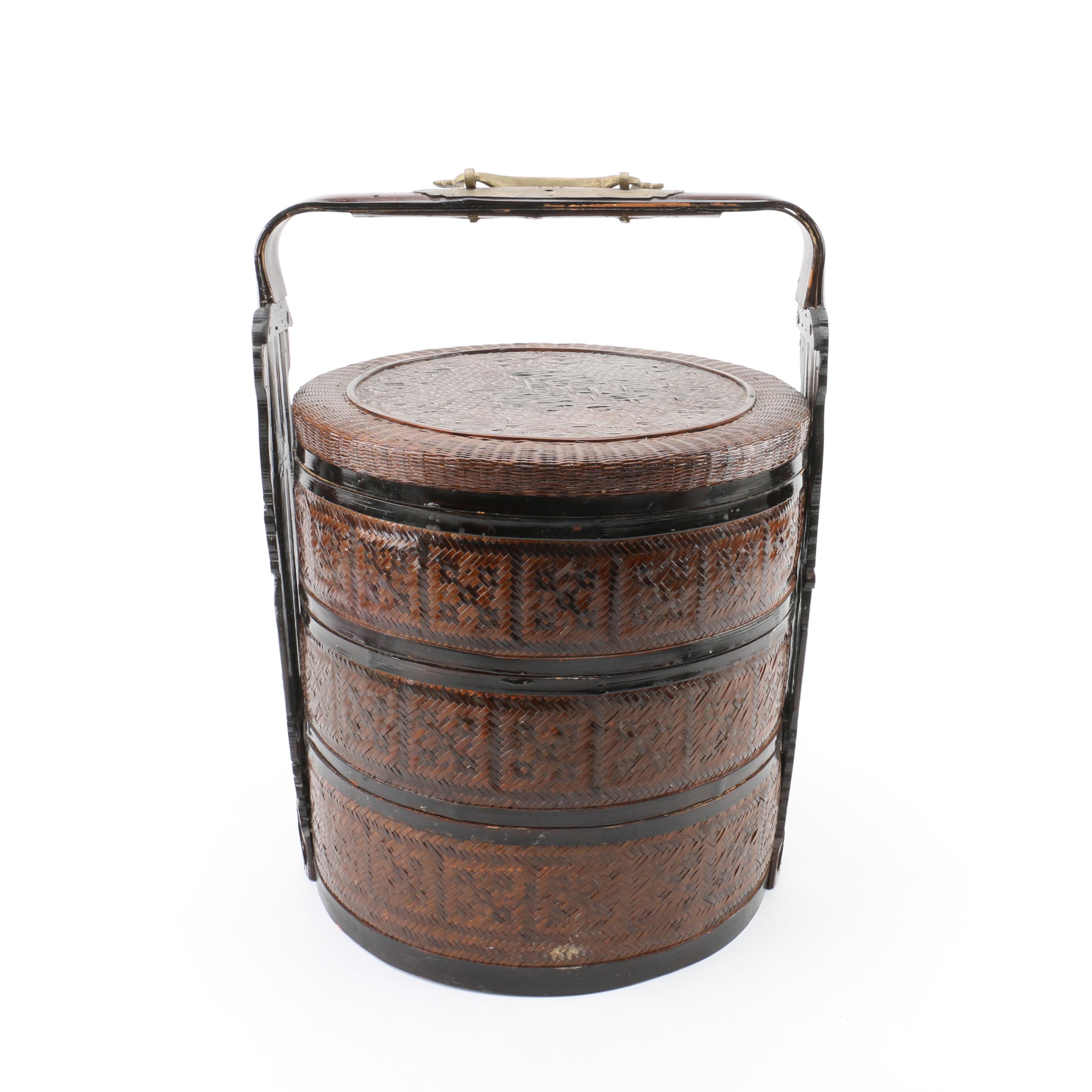 Chinese Tiered Wedding Wicker Basket