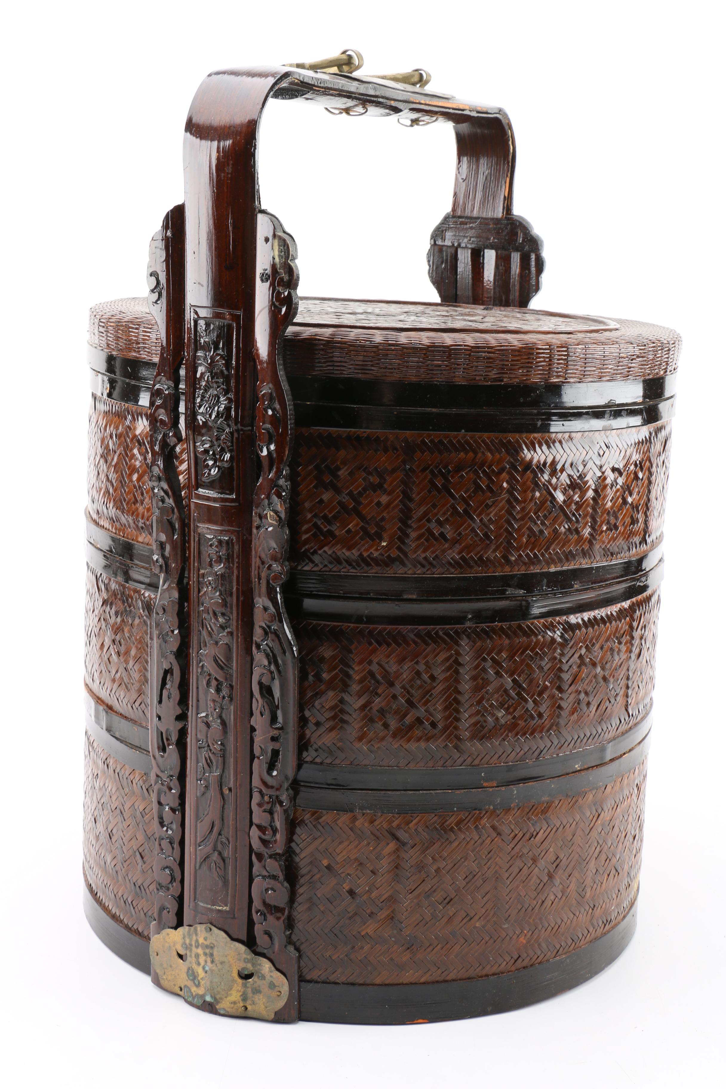 Chinese Tiered Wedding Wicker Basket