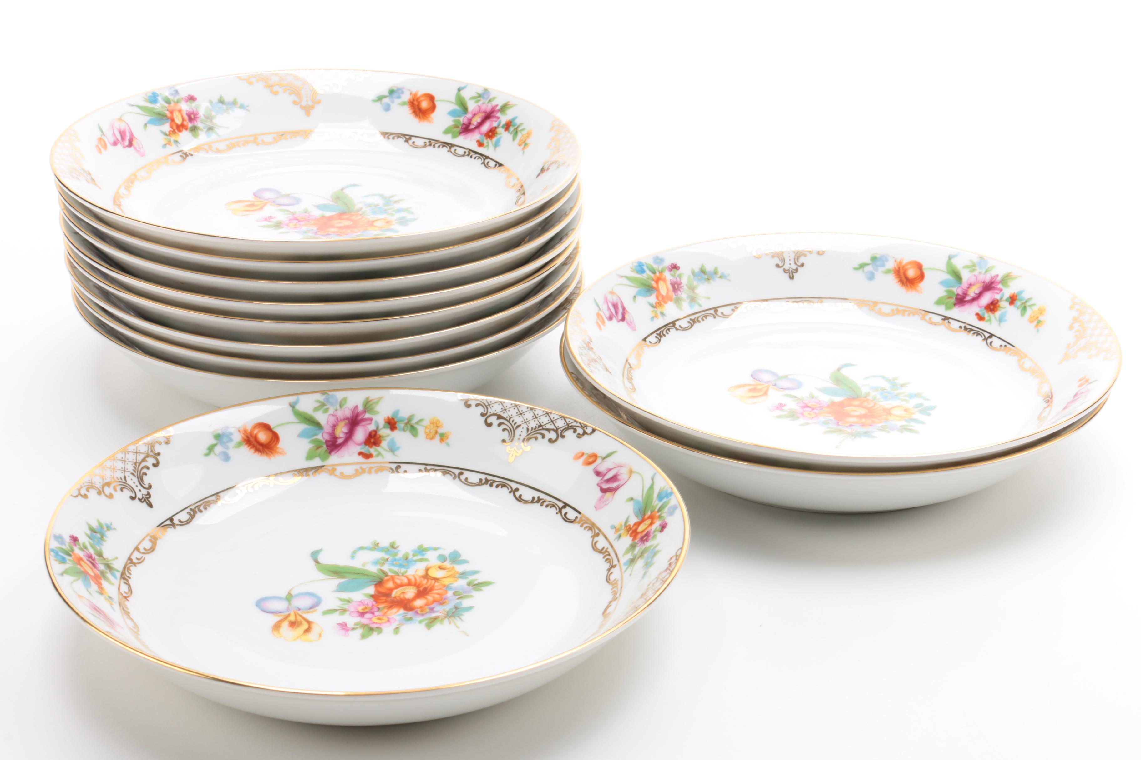 Vintage Meito China Soup Bowls