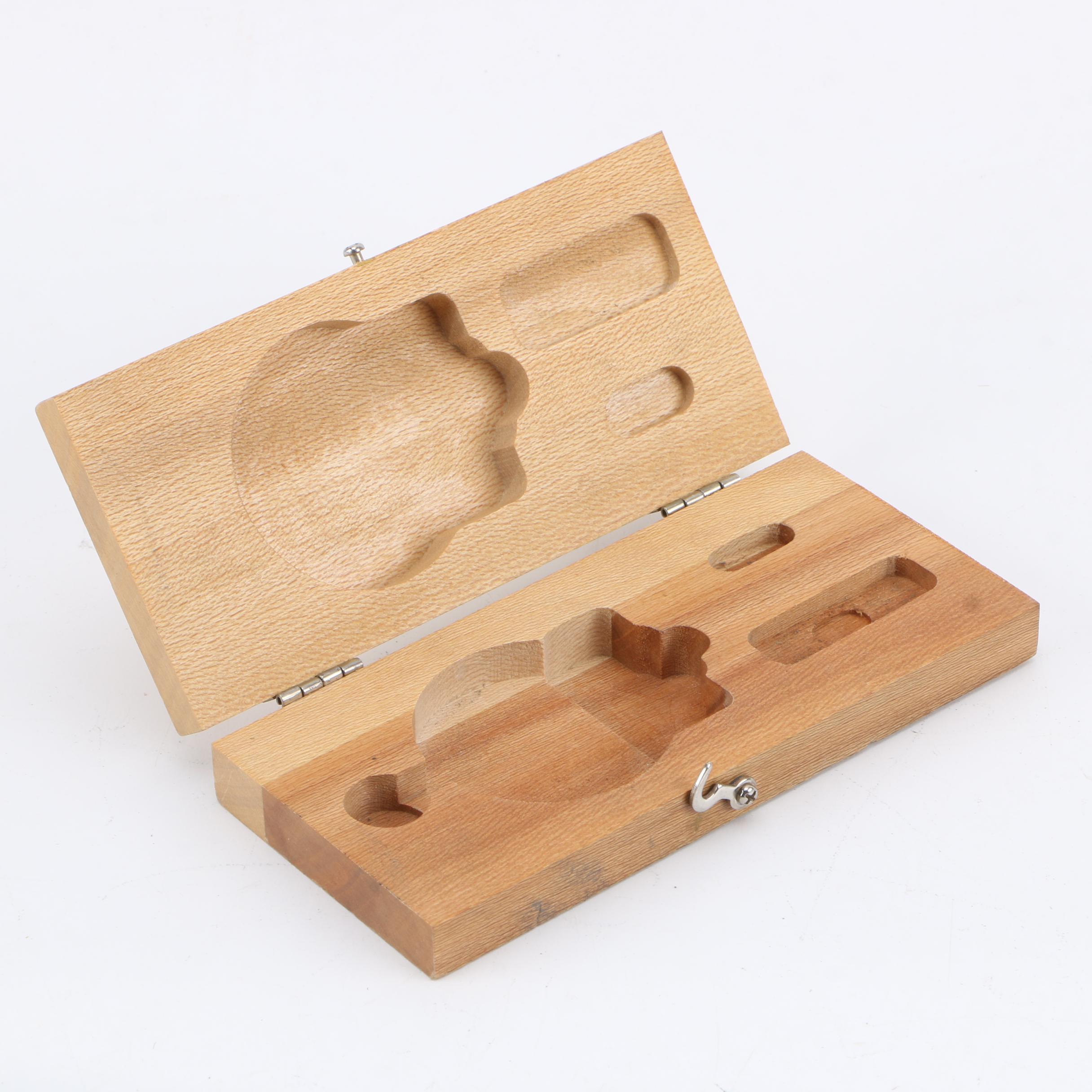 Geneva Depth Gauge and Wooden Box by Chicago Dial Indicator Co.