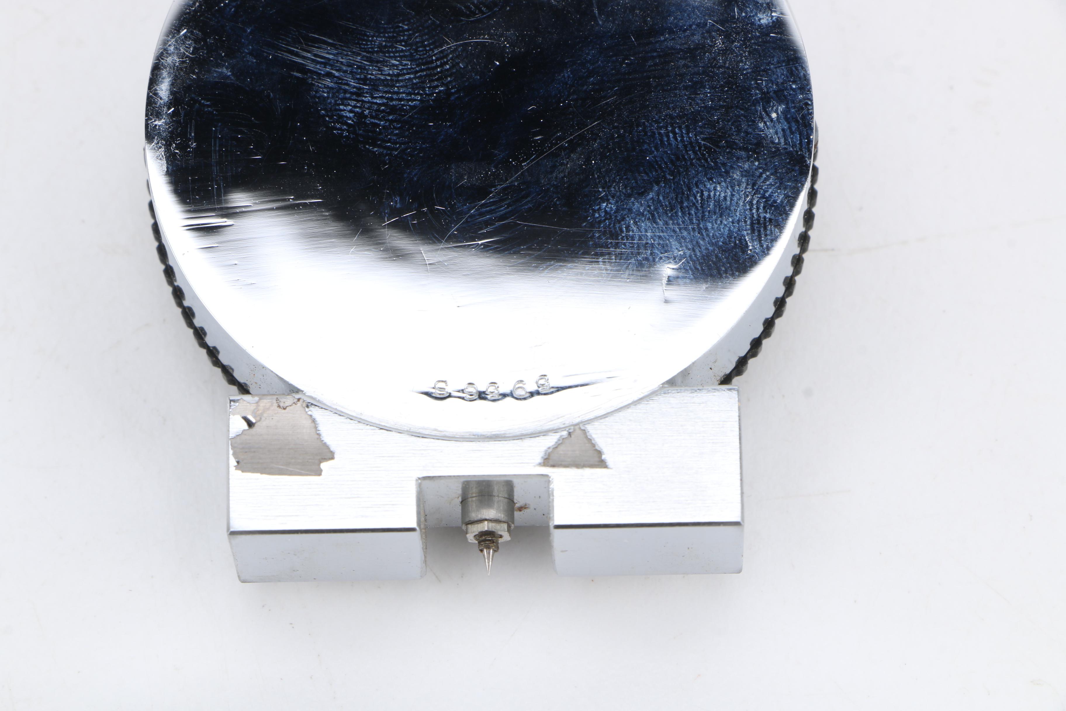 Geneva Depth Gauge and Wooden Box by Chicago Dial Indicator Co.