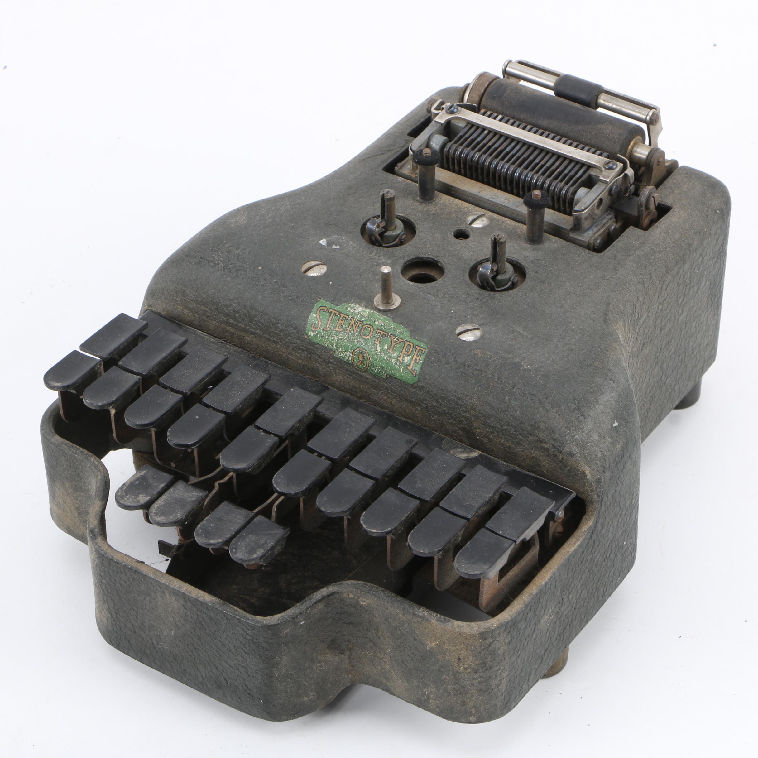 1930s-Era LaSalle Master Model Four Stenotype Machine with Case