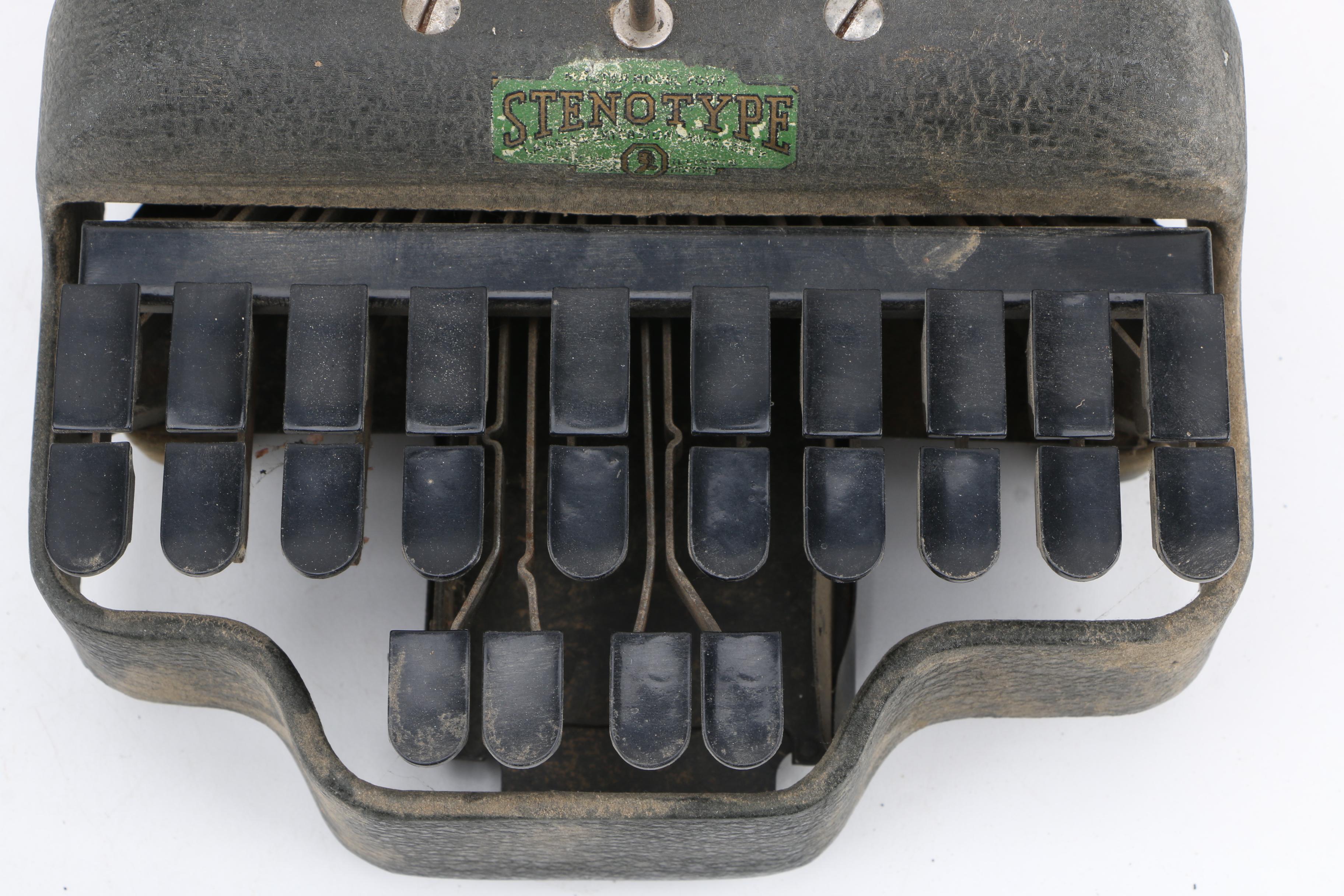 1930s-Era LaSalle Master Model Four Stenotype Machine with Case