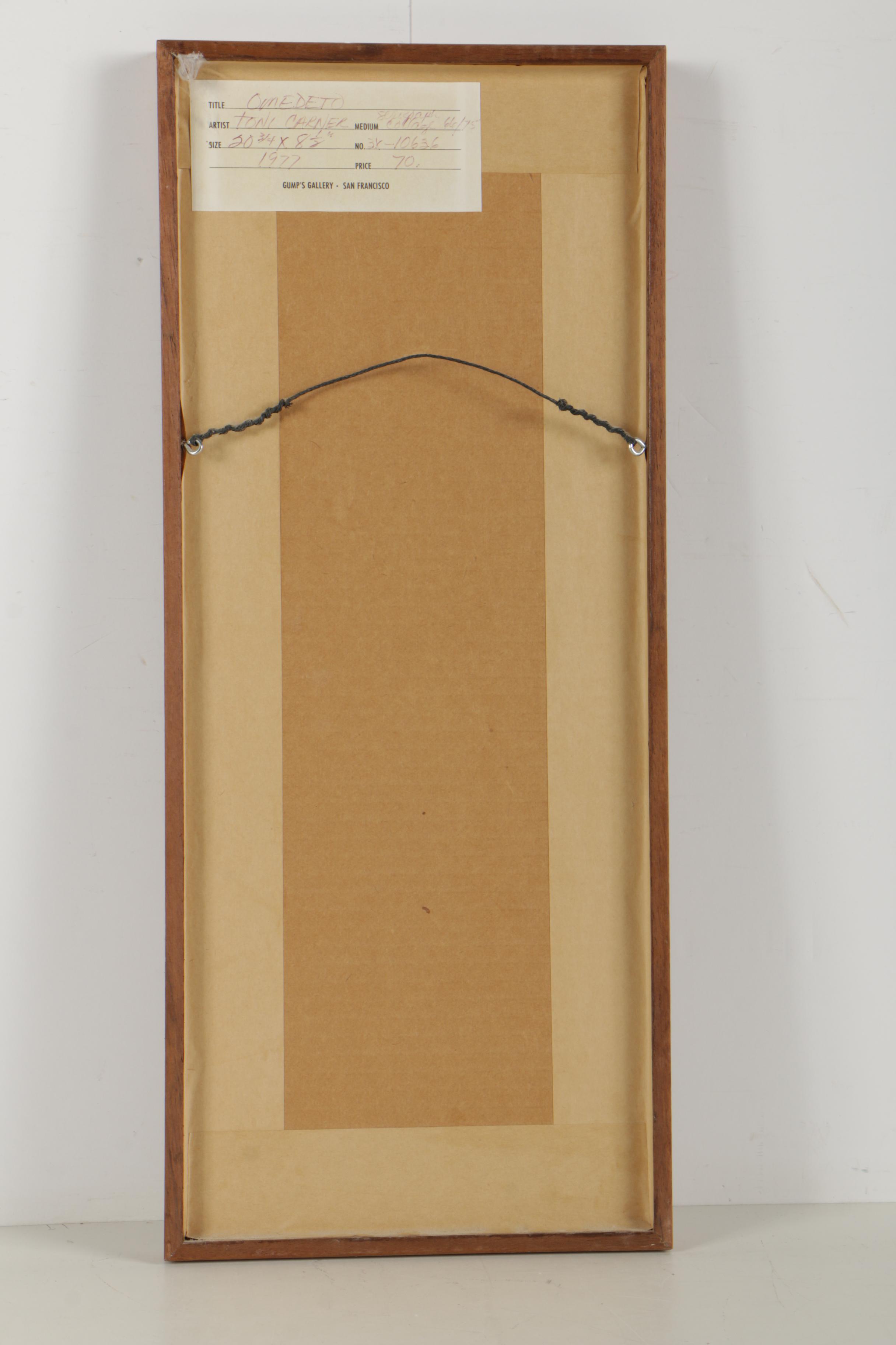 Toni Carner Limited Edition Serigraph Collage "Omedeto"