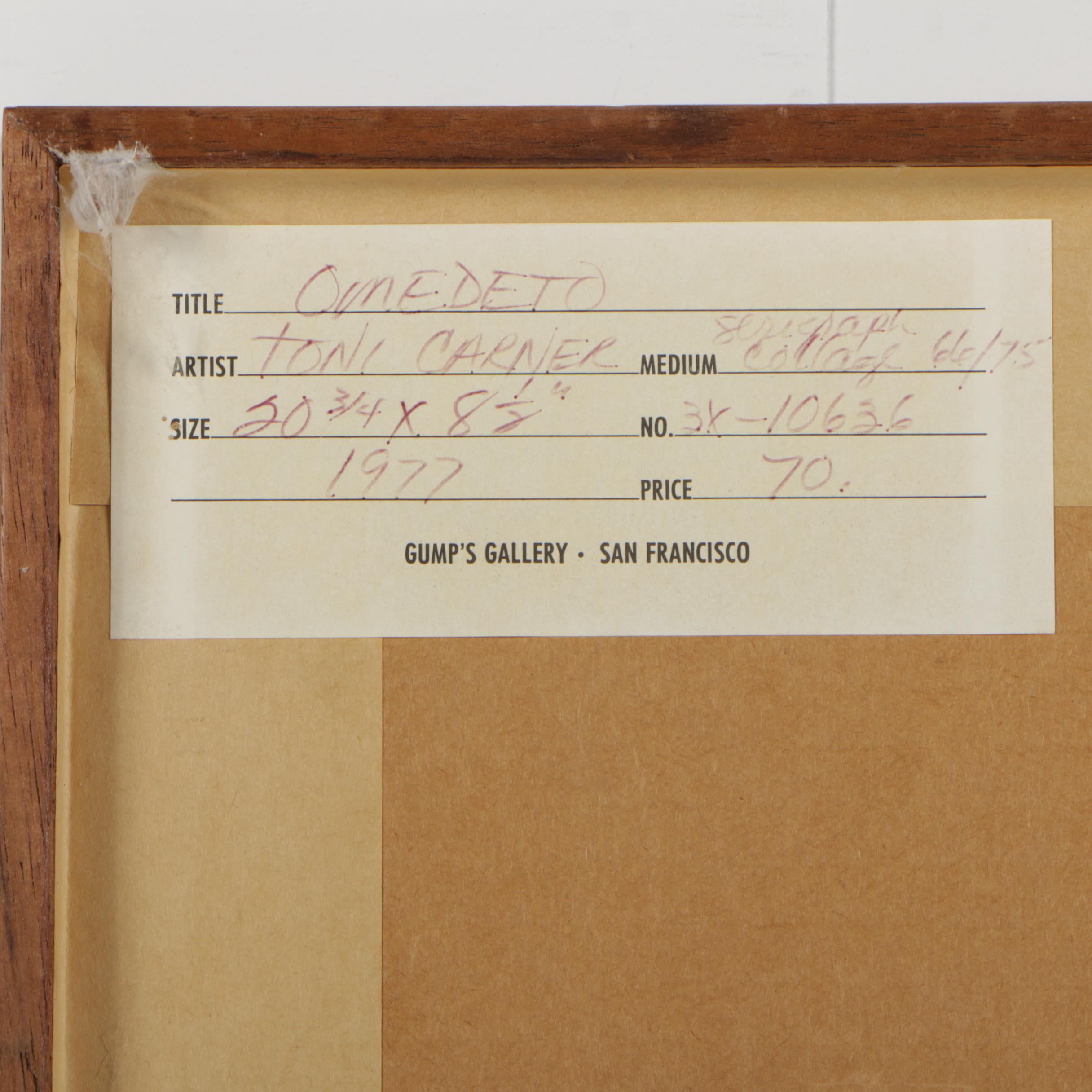 Toni Carner Limited Edition Serigraph Collage "Omedeto"