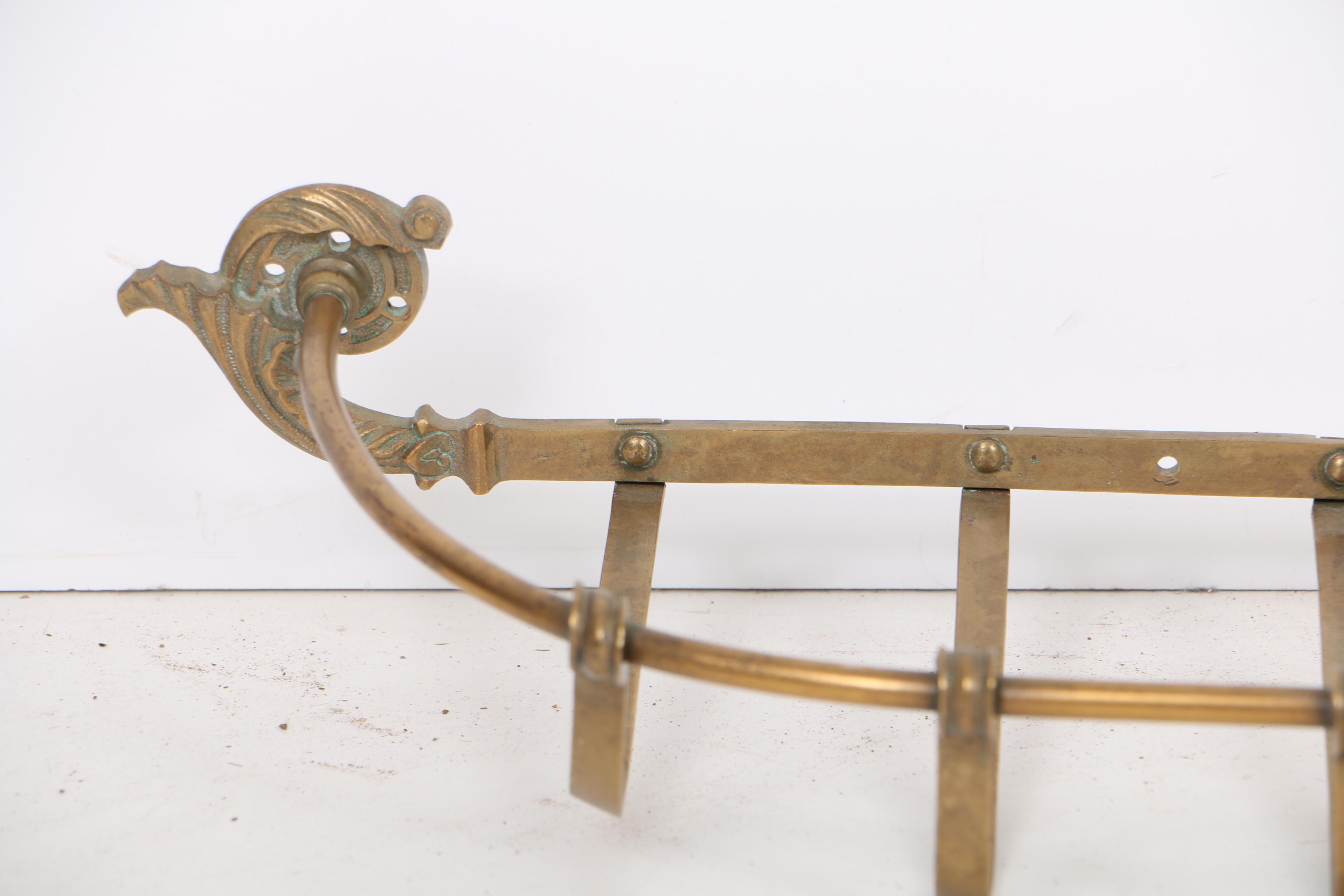 Vintage Brass Railway Luggage Rack