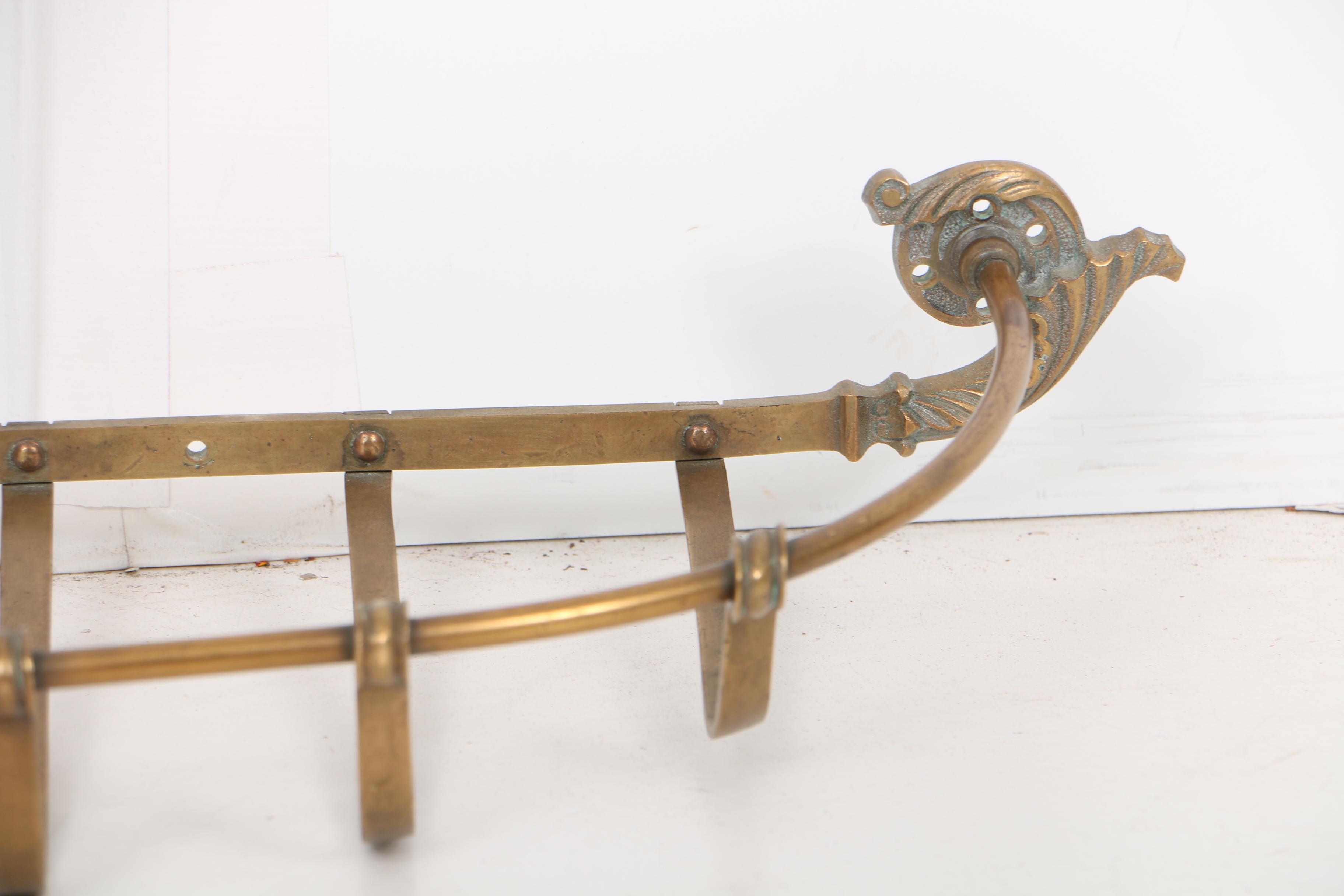 Vintage Brass Railway Luggage Rack