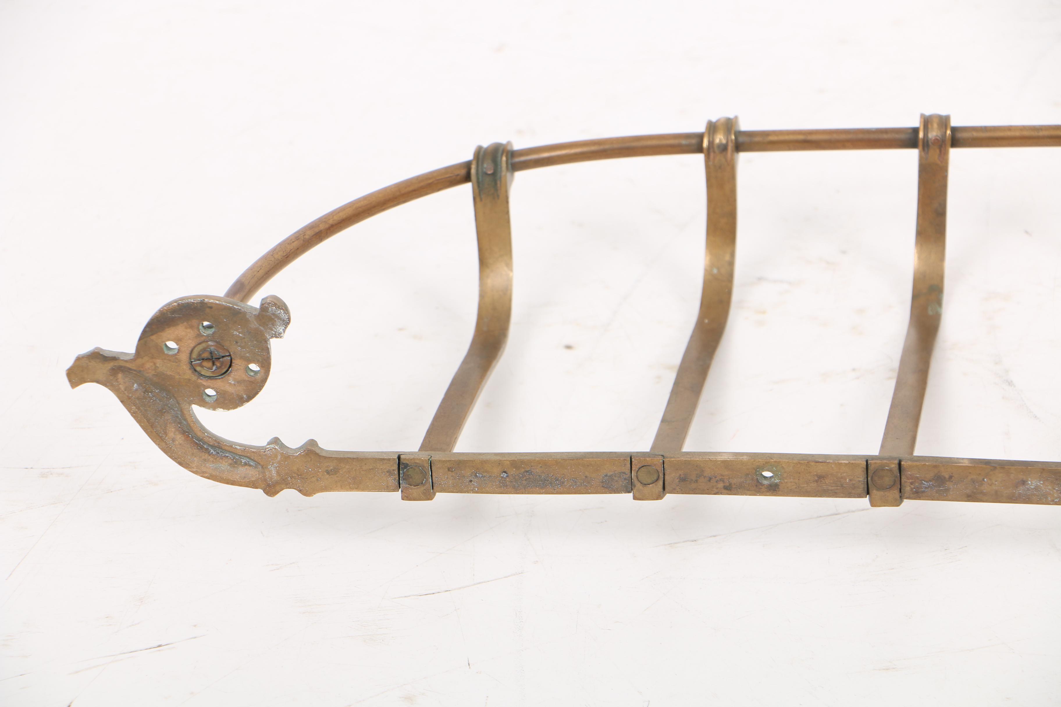 Vintage Brass Railway Luggage Rack