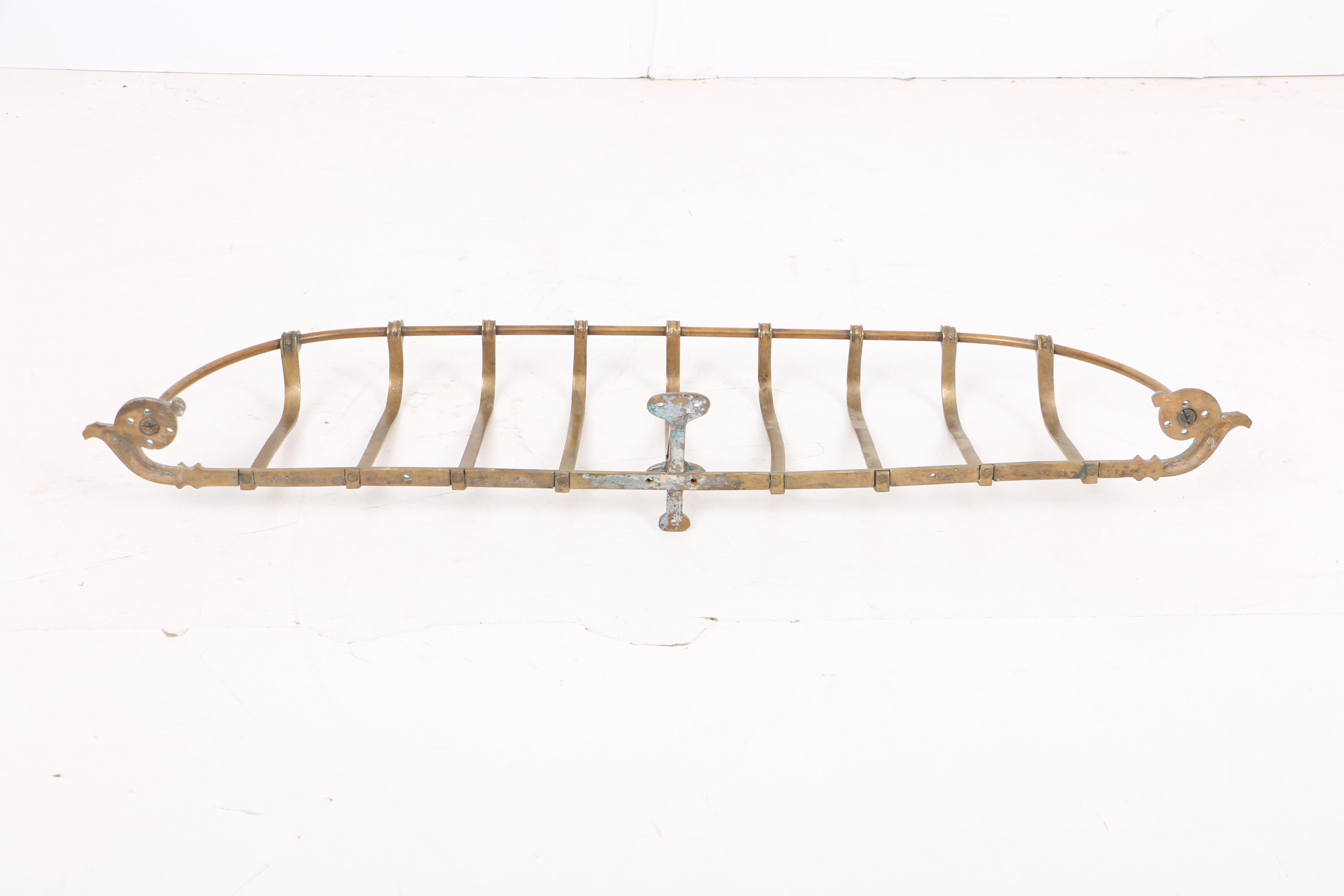 Vintage Brass Railway Luggage Rack