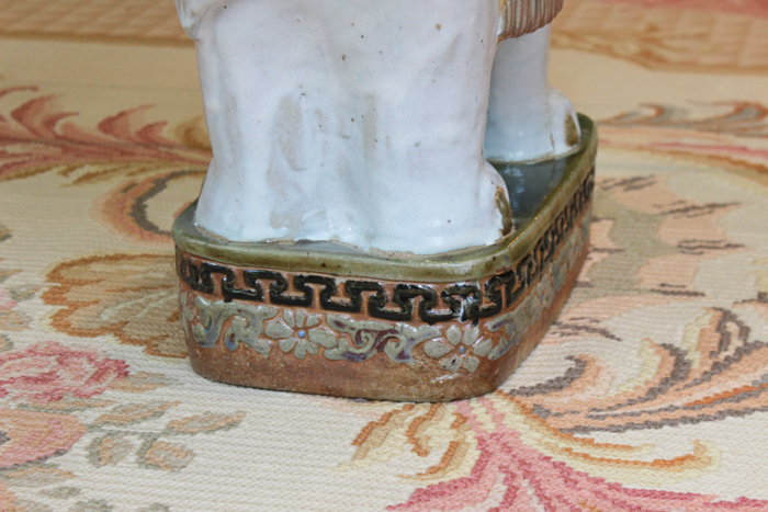 Glass Top Coffee Table with Ceramic Elephant Supports