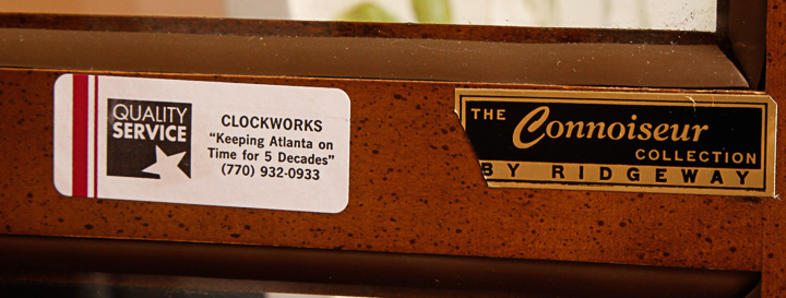 Ridgeway "Connoiseur" Wooden Grandfather Clock