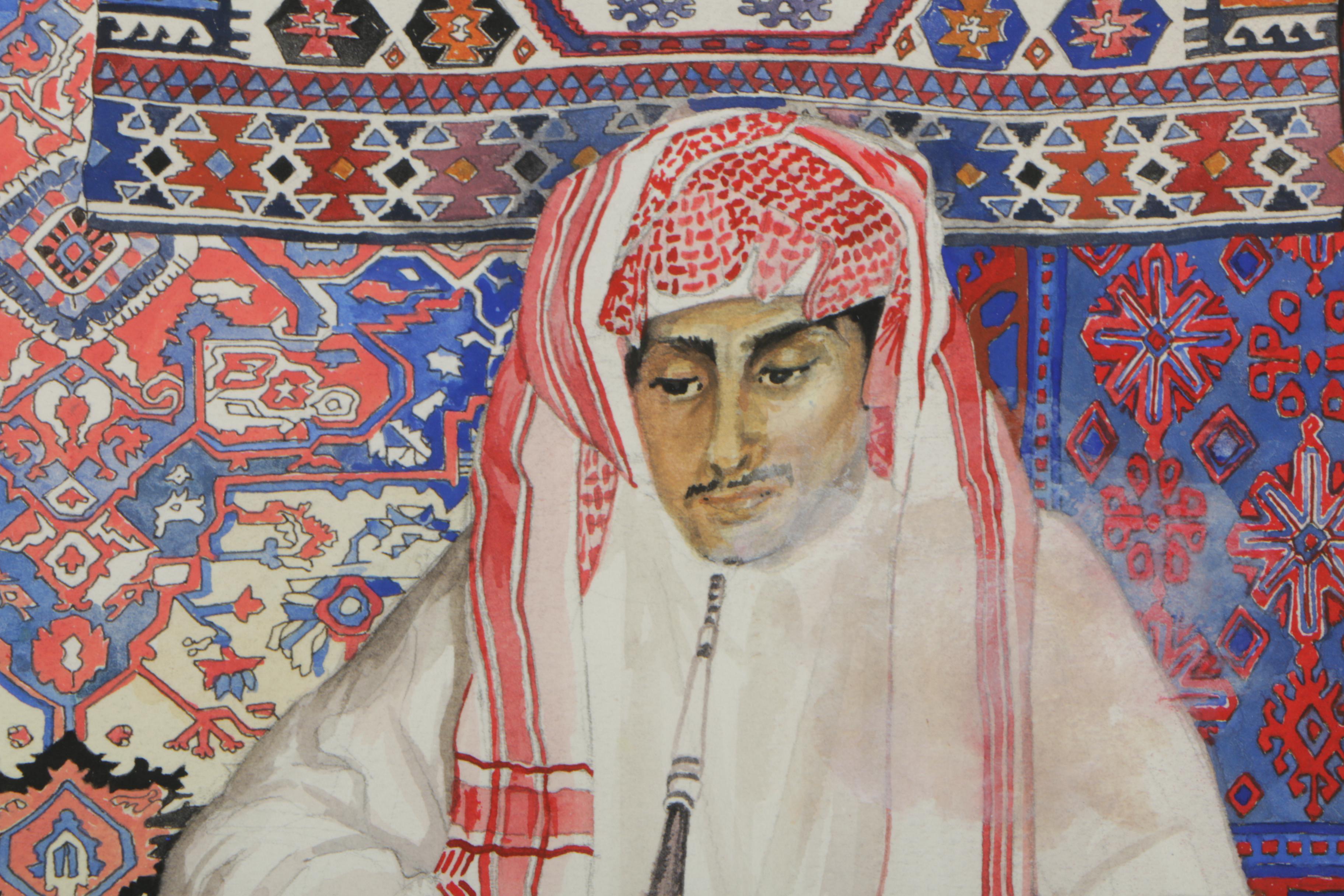 George L. Horwood Mixed Media Artwork "Carpet Dealer"