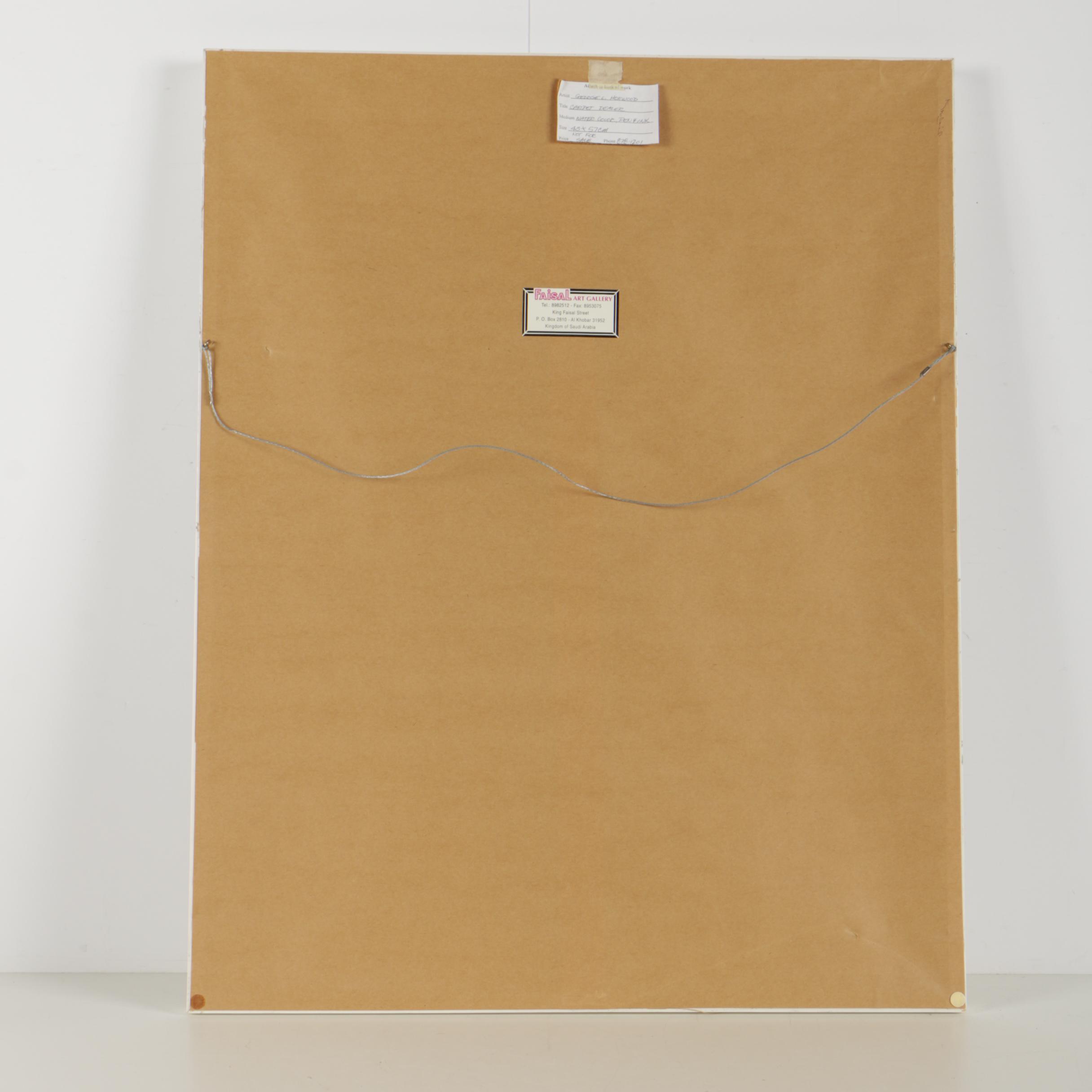 George L. Horwood Mixed Media Artwork "Carpet Dealer"